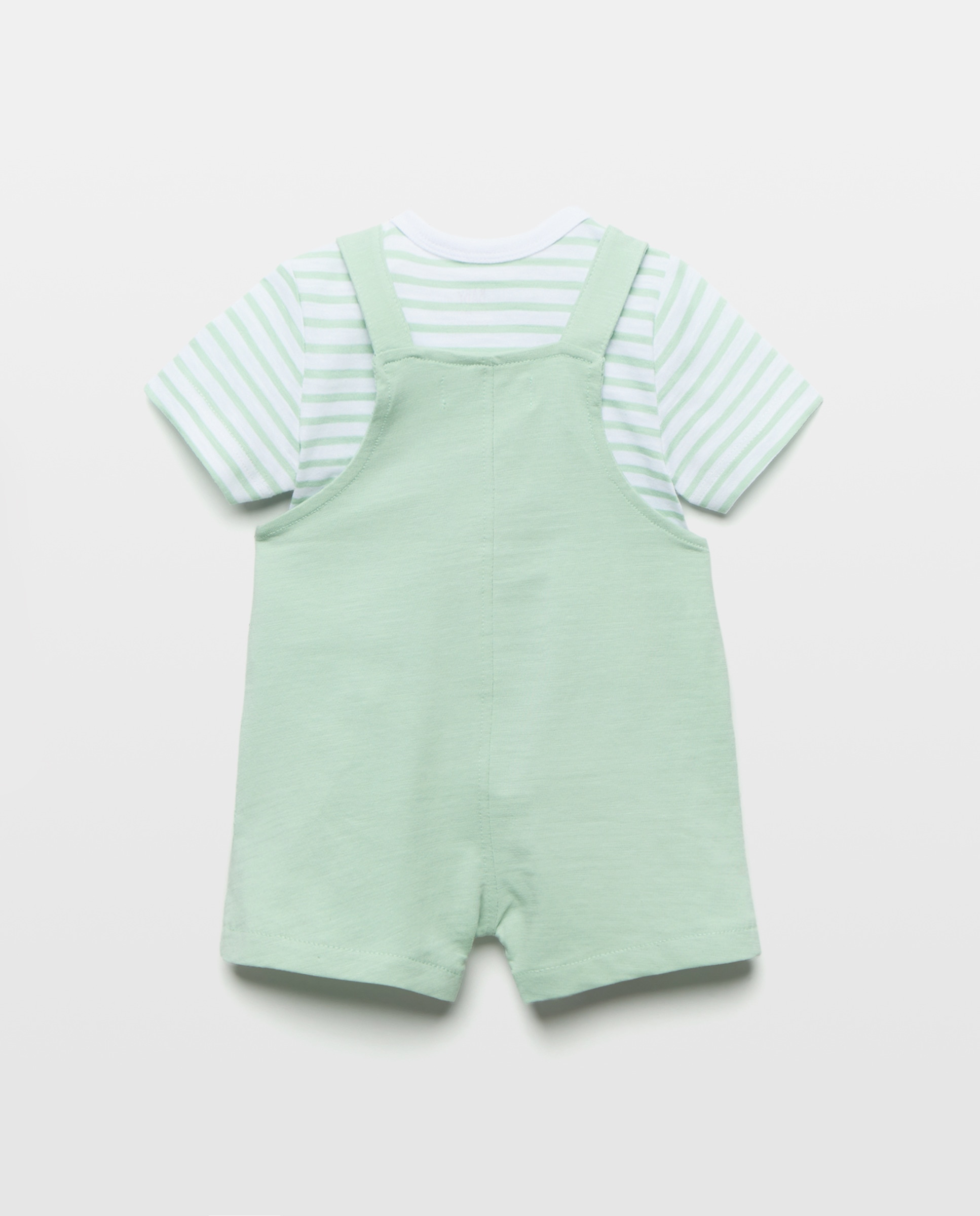 Conjunto de 2 Peças Curto de Bebé Verde-2