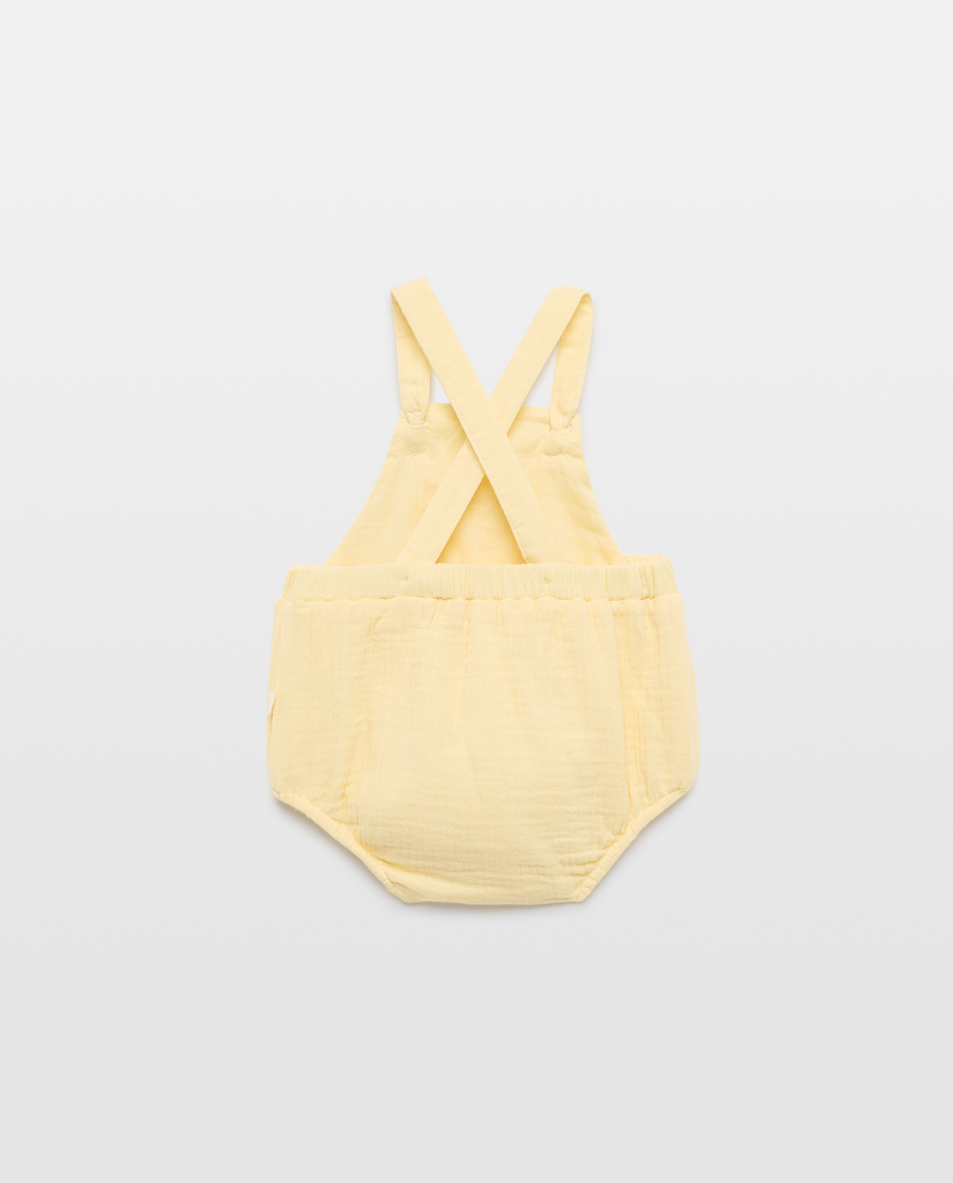 Jardineiras Lisas de Chiffon de Bebé 300 Amarelo-2