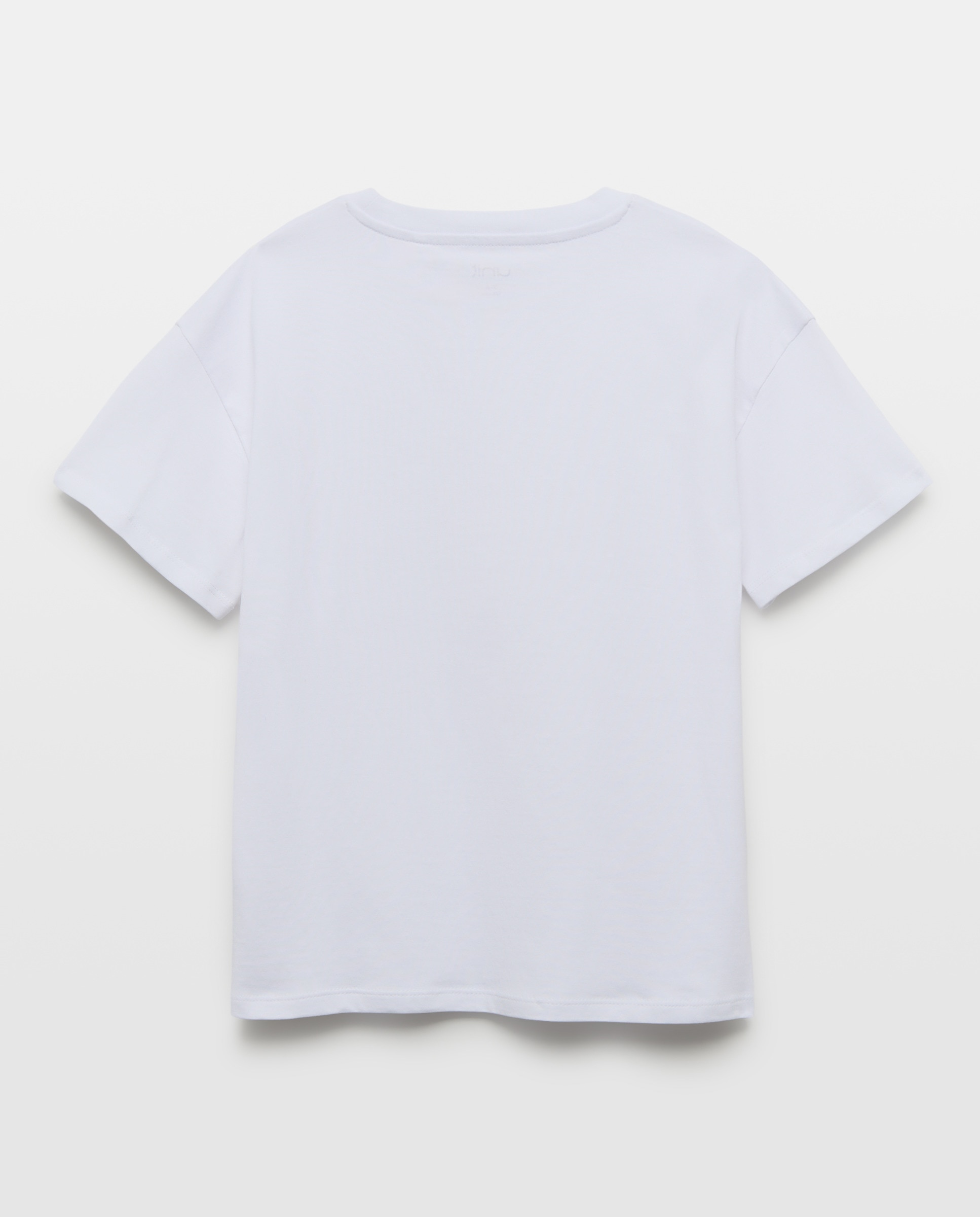 Camiseta de niño lisa manga corta Blanco-2