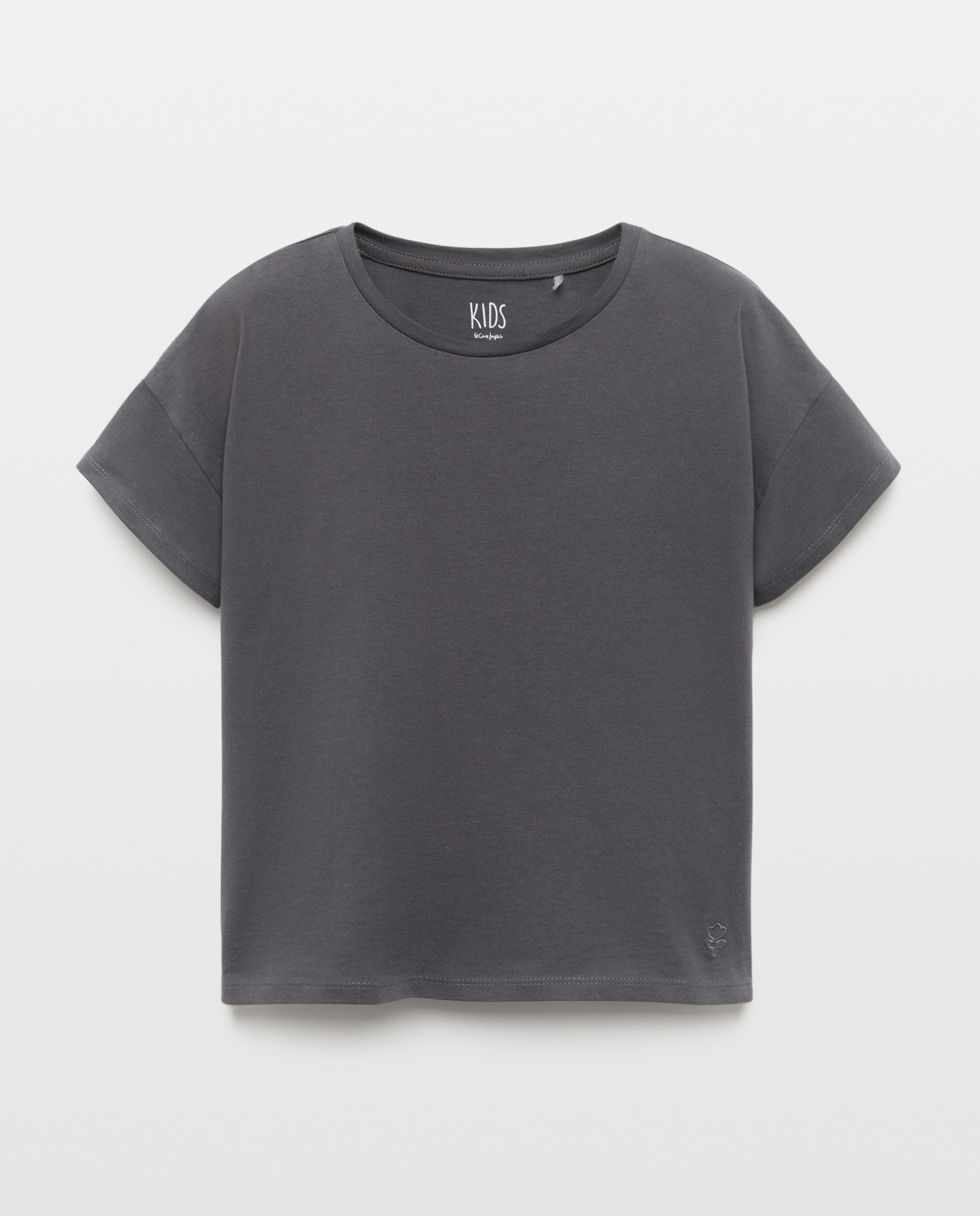 T-shirt com Manga Curta Cinzento-escuro-4