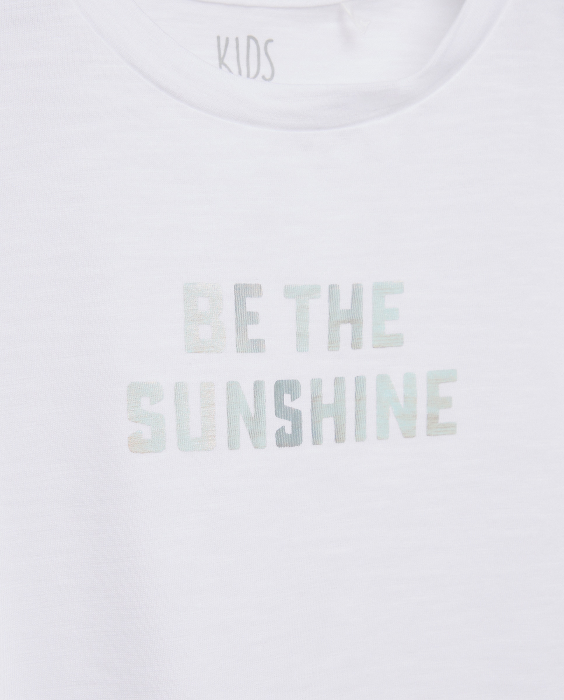 T-shirt de Manga Curta com Detalhe de Foil Kids El Corte Inglés Branco-5