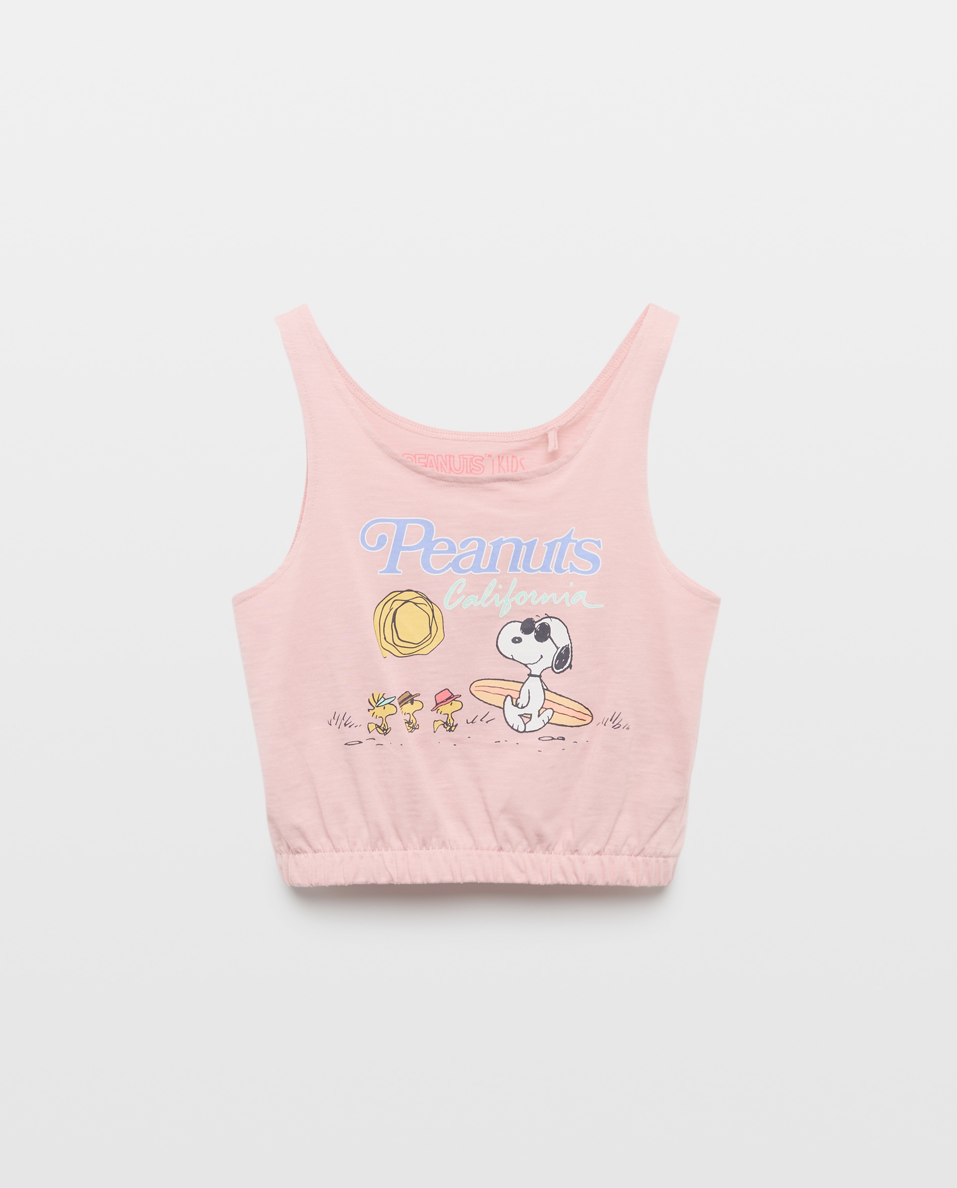 T-shirt com Estampado Snoopy e Manga Curta Rosa-4