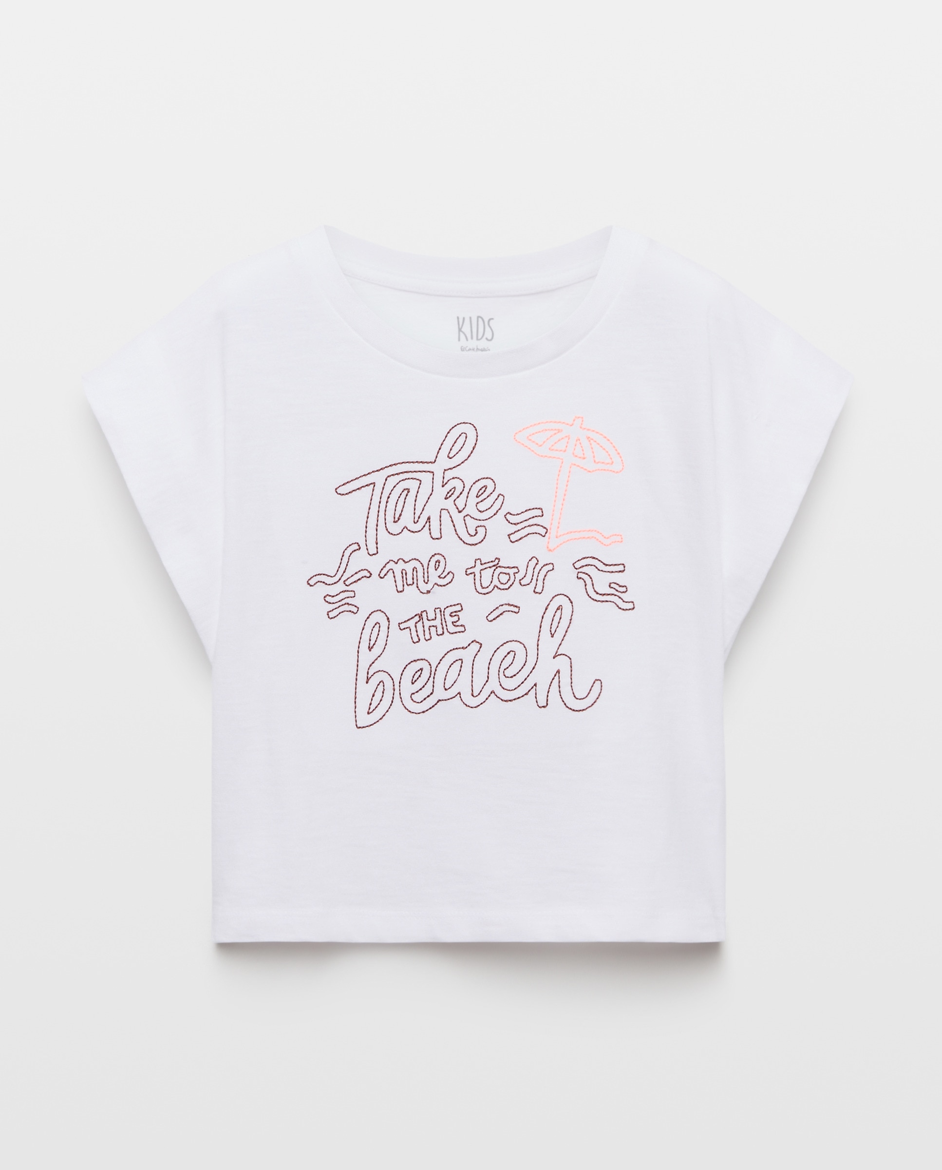 T-shirt sem Mangas e com Estampado Stitch Kids El Corte Inglés Branco-5