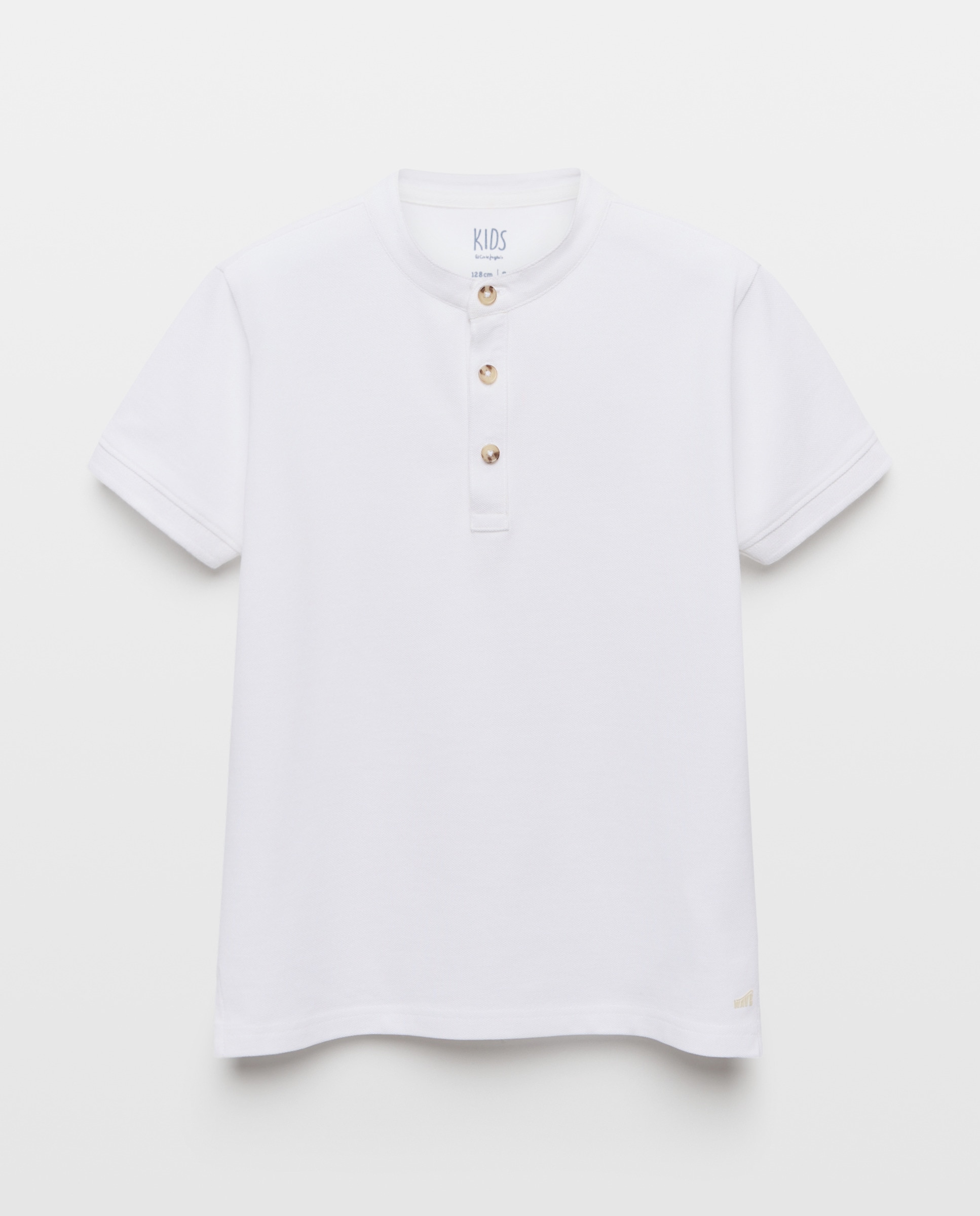 Polo com Manga Curta e Gola à Padre Branco-4