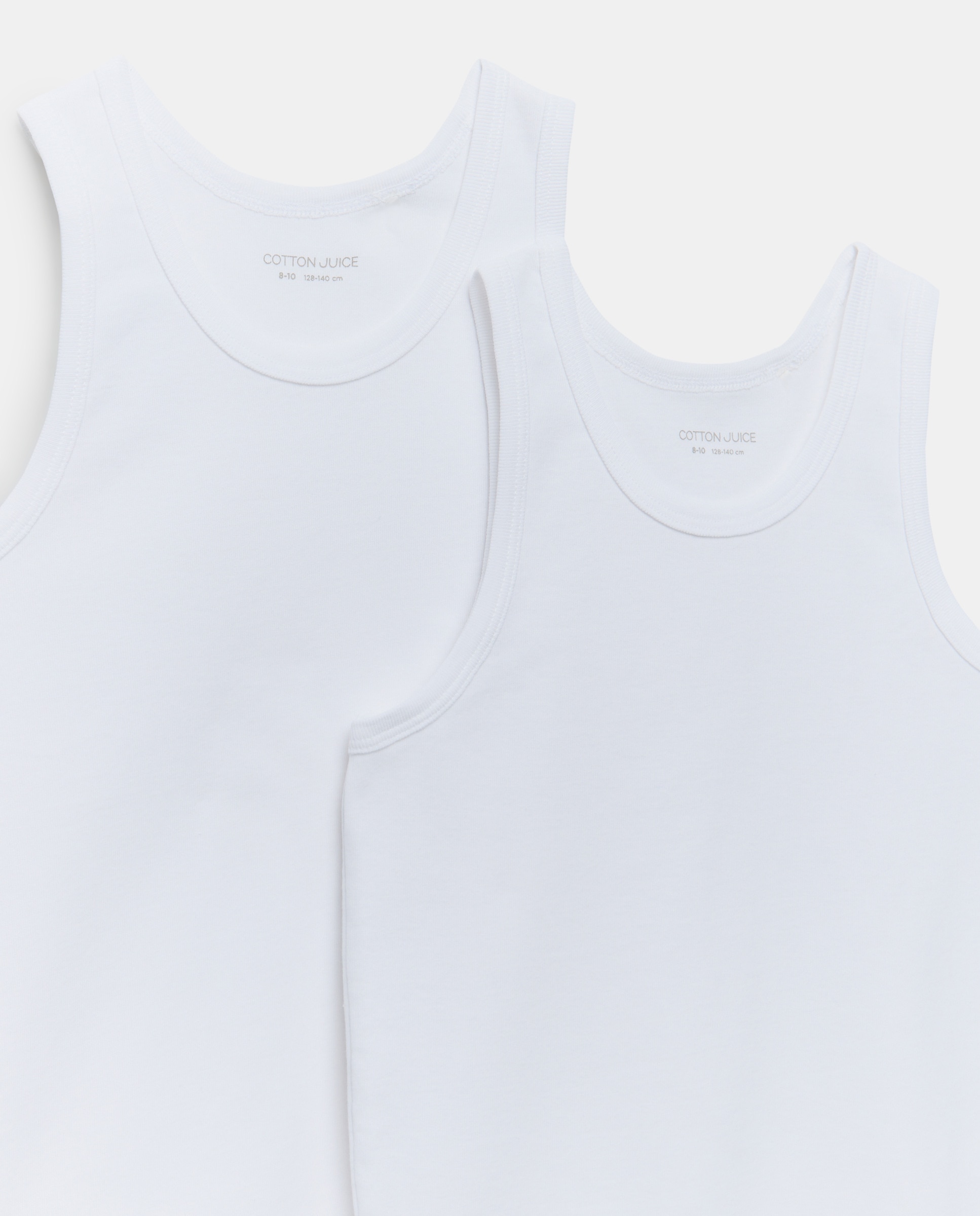 Pack de Duas T-shirts de Alças Básicas Cotton Juice Branco-3