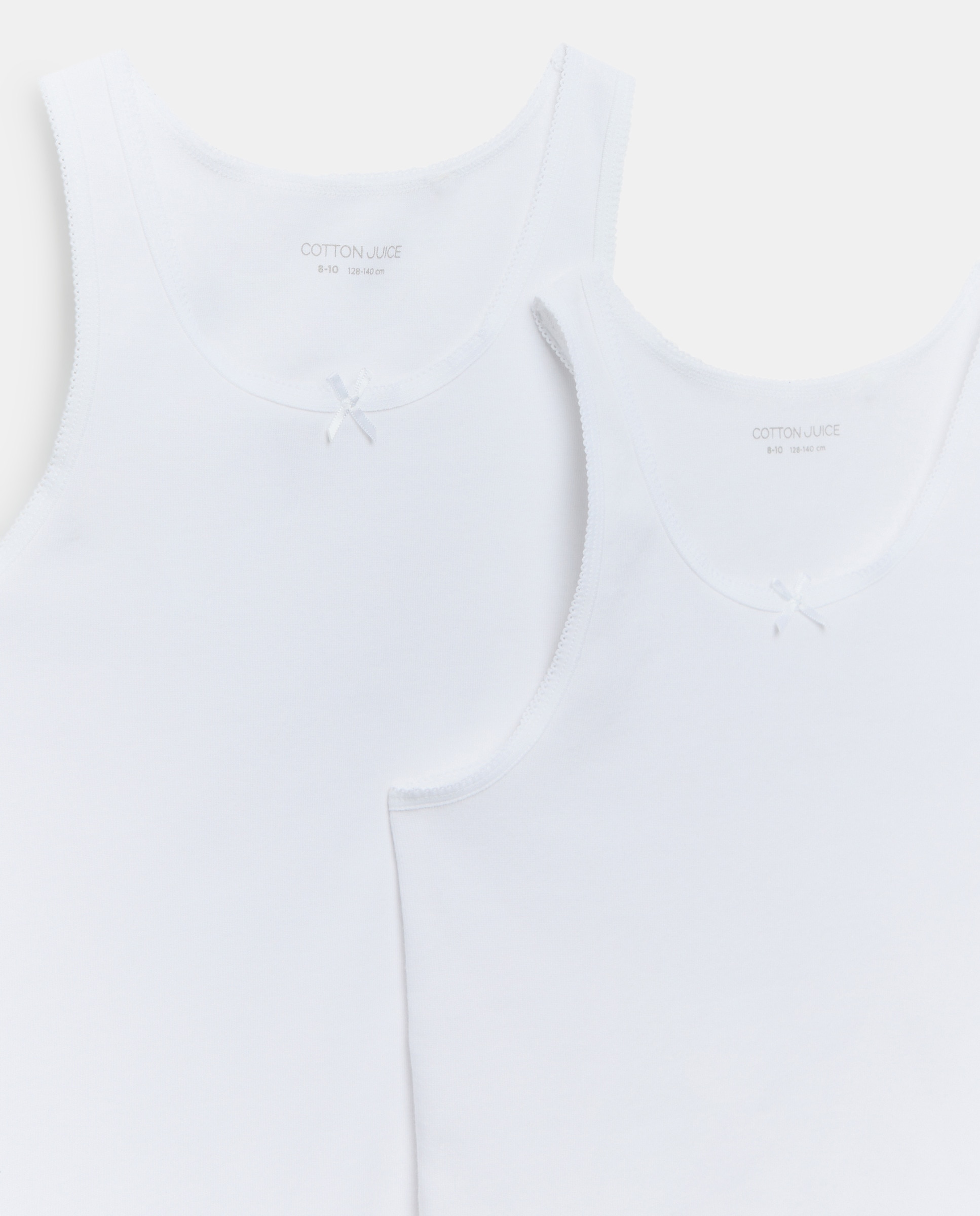 Pack de Duas T-shirts de Alças Básicas Branco-3