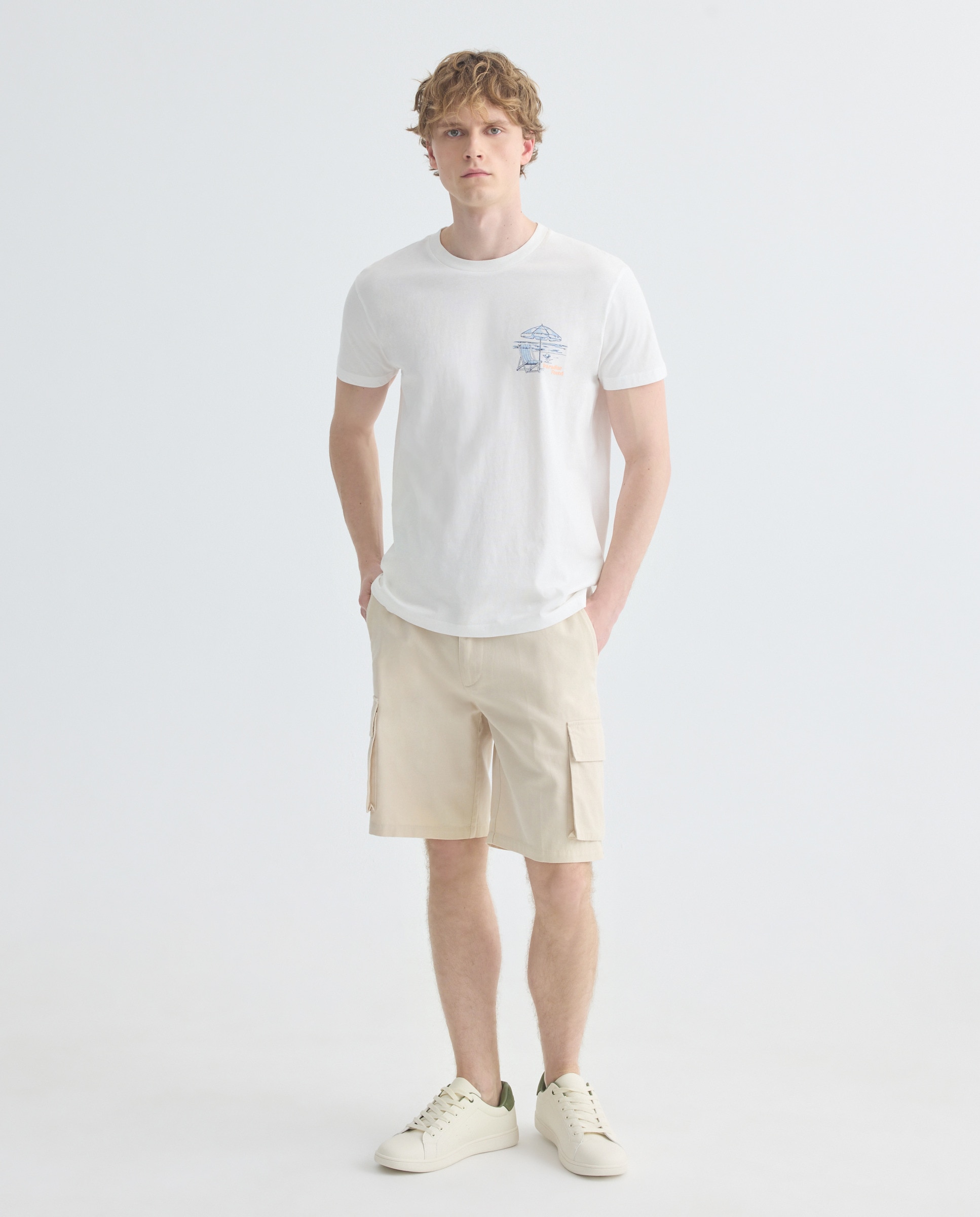 Camiseta de hombre manga corta Paradise Found 120 Crudo-2