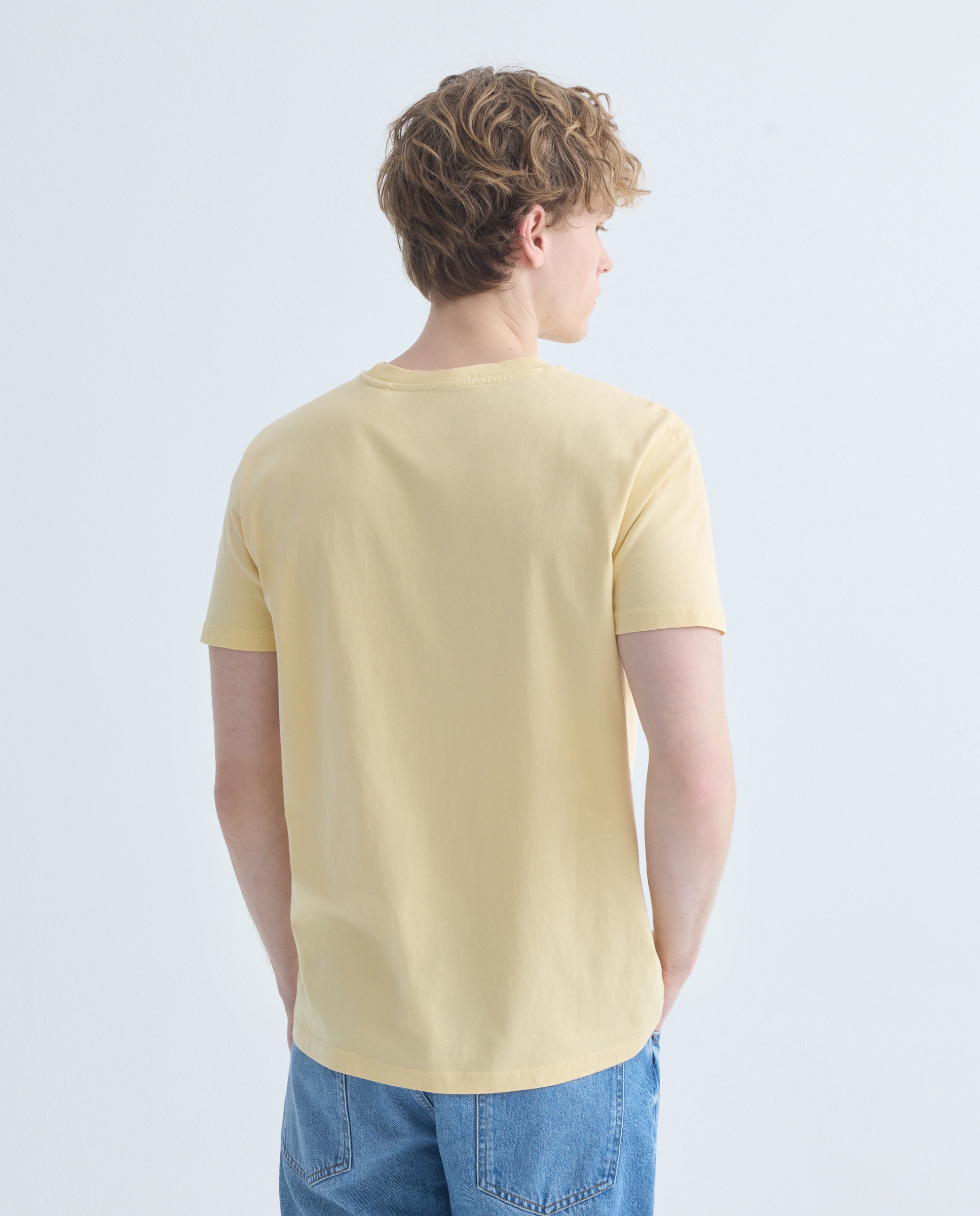 Camiseta de hombre manga corta CARIBBEAN SEA 310 Amarillo claro-3