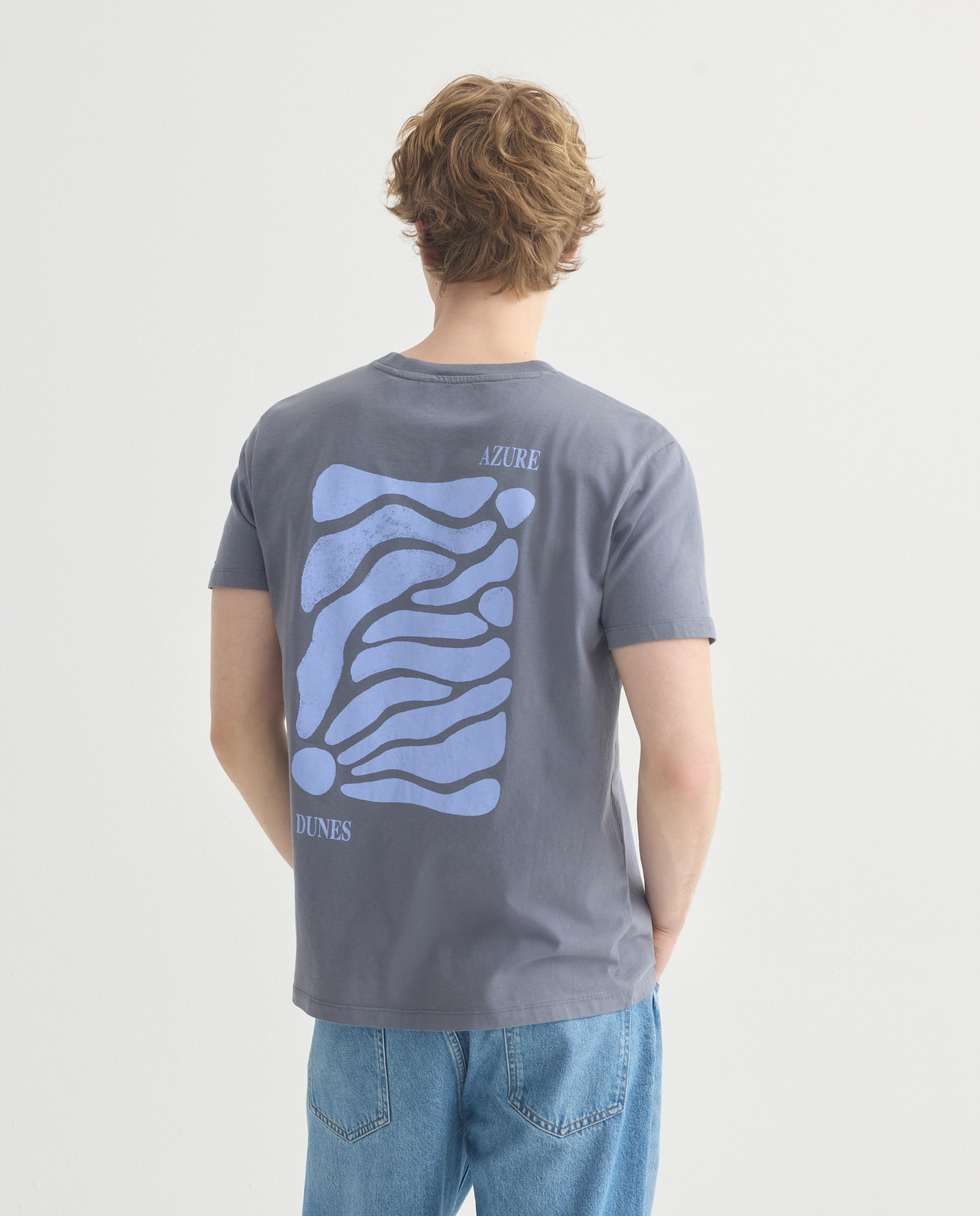 Camiseta de hombre manga corta AZURE DUNES 400 Azul-3