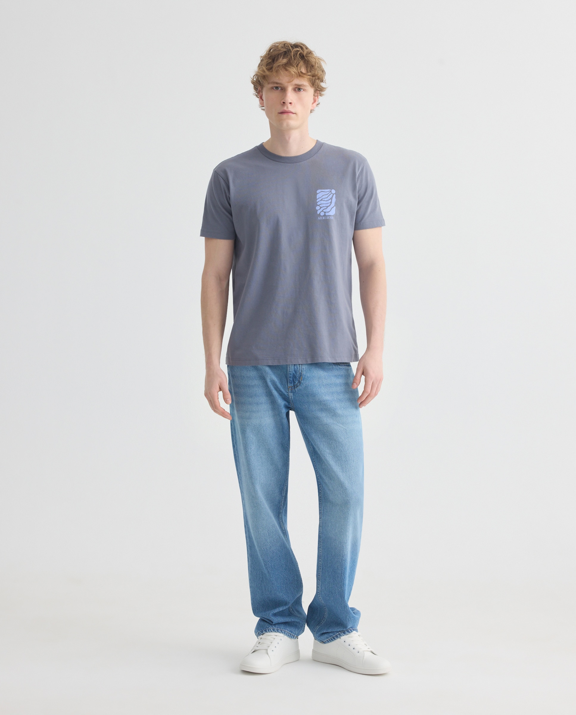 Camiseta de hombre manga corta AZURE DUNES 400 Azul-2