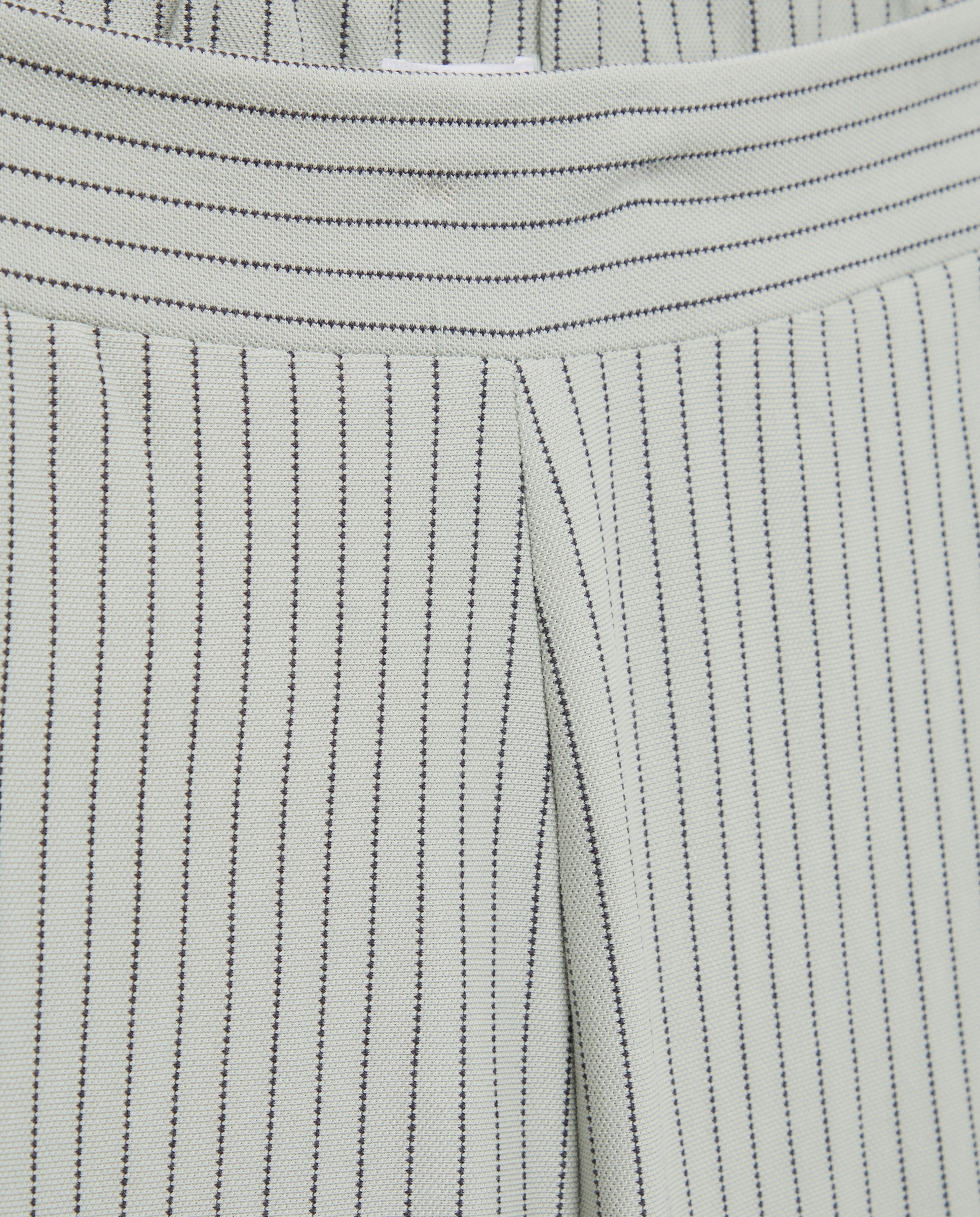 Pantalon de mujer ancho de rayas Verde-5