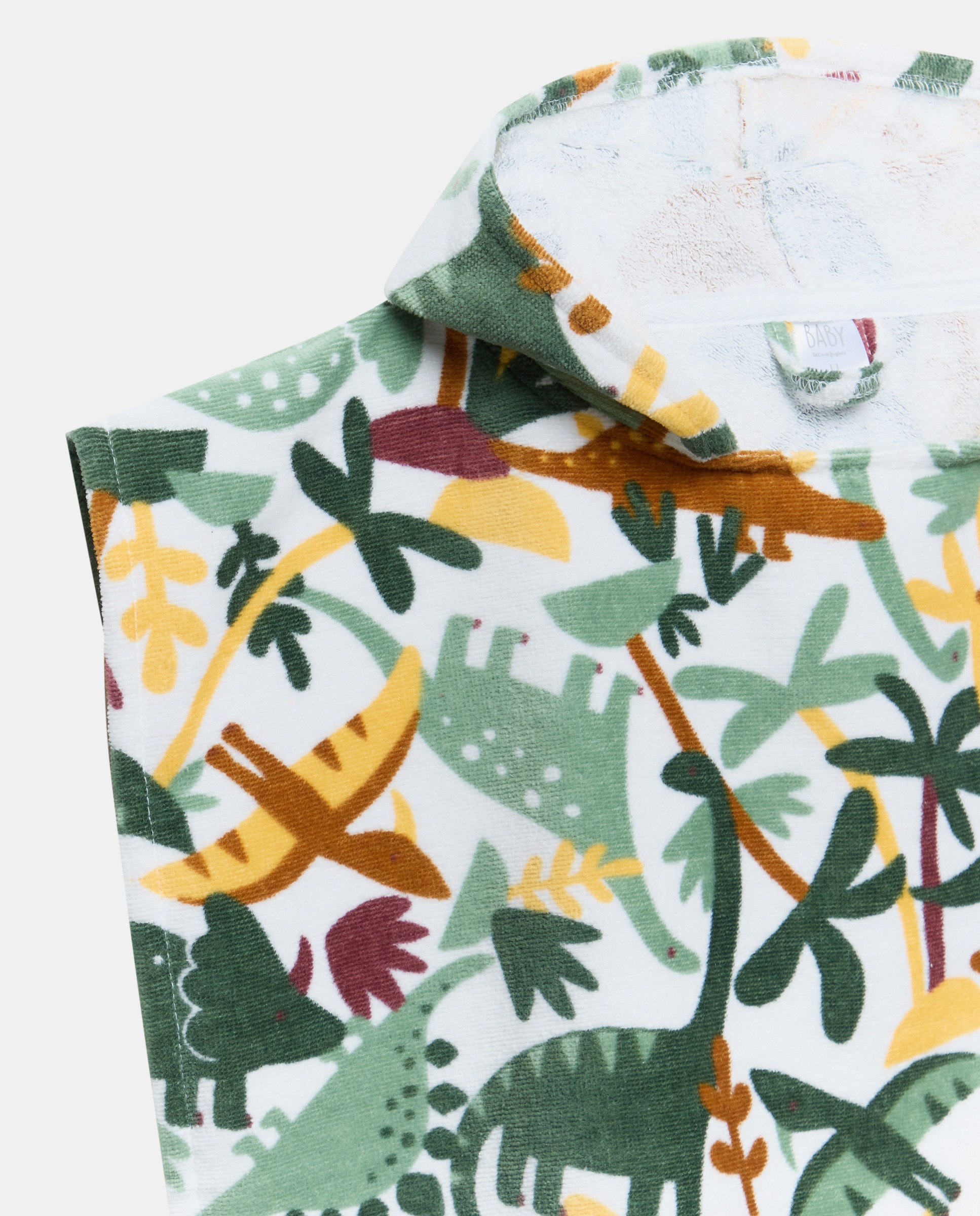 Capa de Banho Estampada de Bebé Verde-3