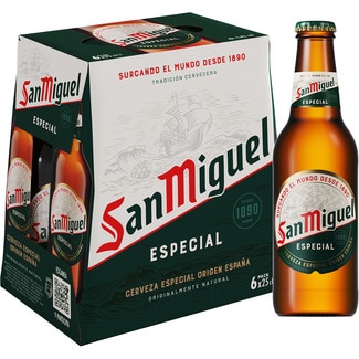 cerveza rubia especial pack 6 botellas 25 cl - San Miguel