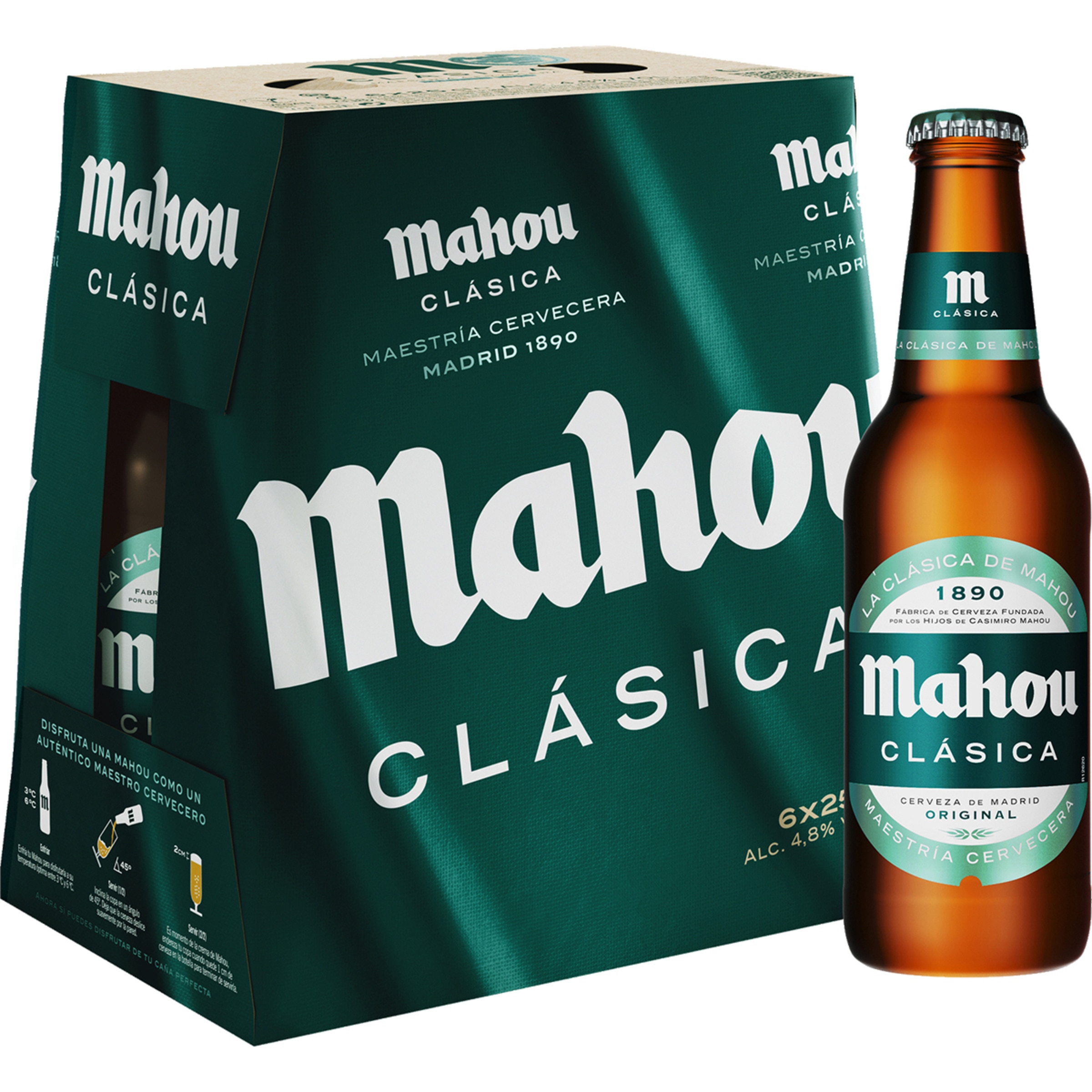 cerveza rubia original pack 6 botellas 25 cl