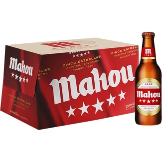cerveza rubia especial pack 24 botellas 25 cl - Mahou 5 Estrellas
