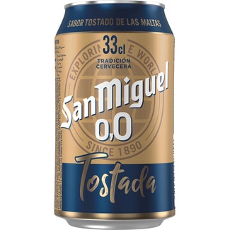 cerveza tostada sin alcohol lata 33 cl - San Miguel 0,0