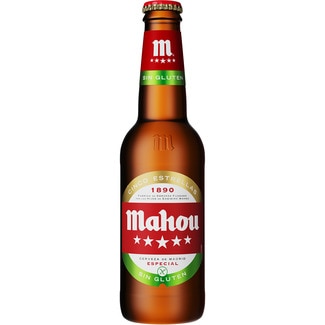 cerveza rubia especial sin gluten botella 33 cl - Mahou 5 Estrellas