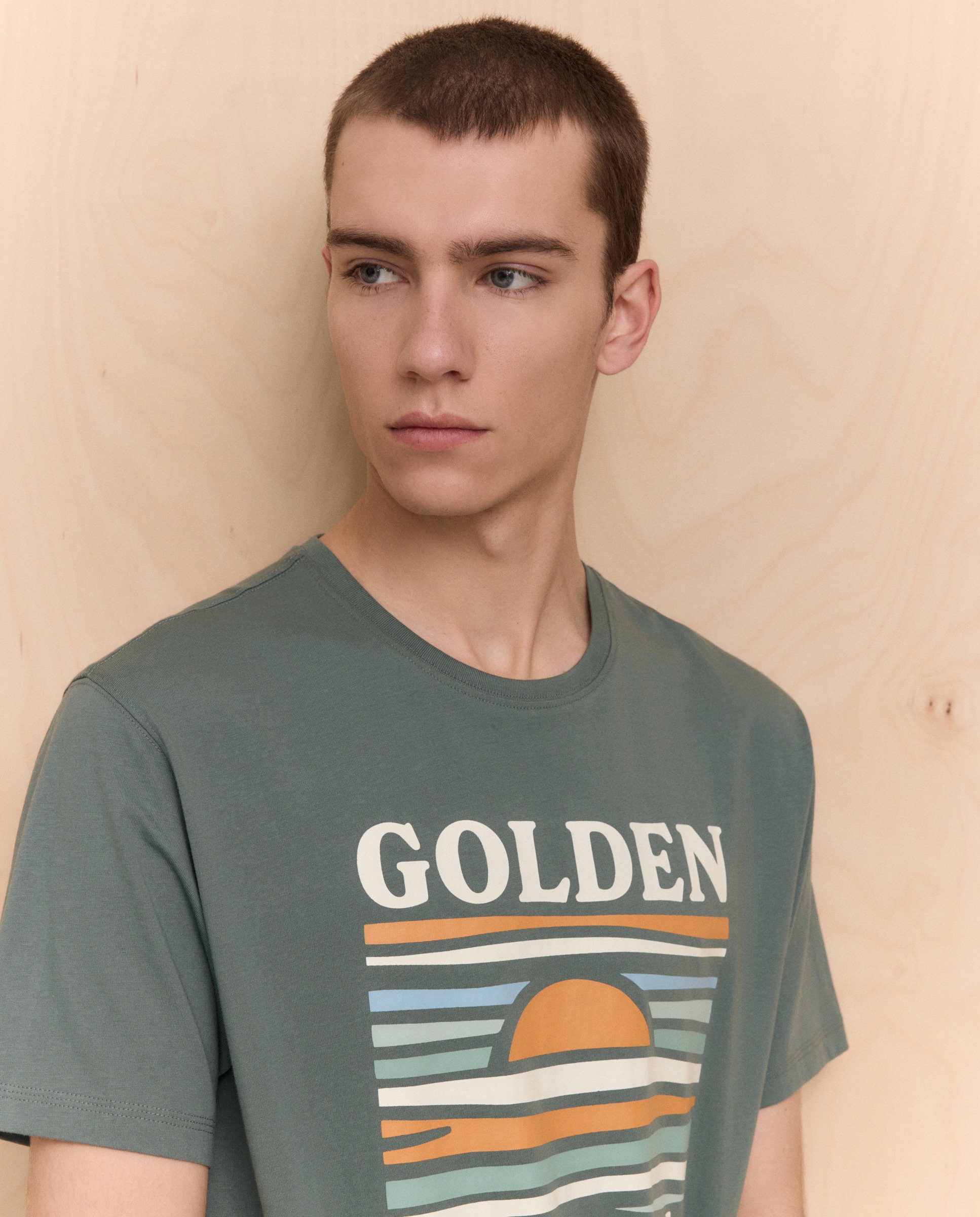 T-shirt com manga curta 520 Caqui-4