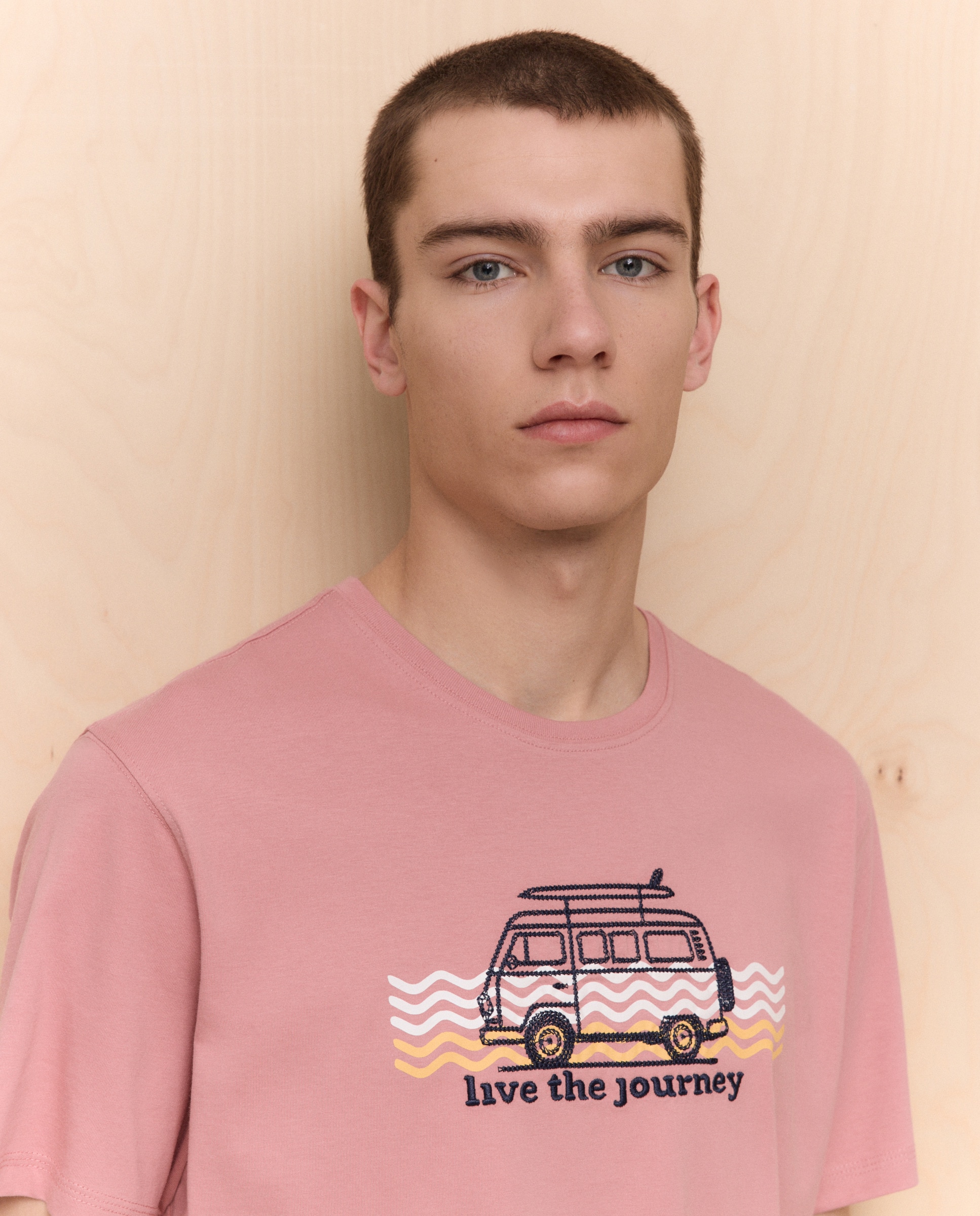 T-shirt com manga curta 200 Rosa-4