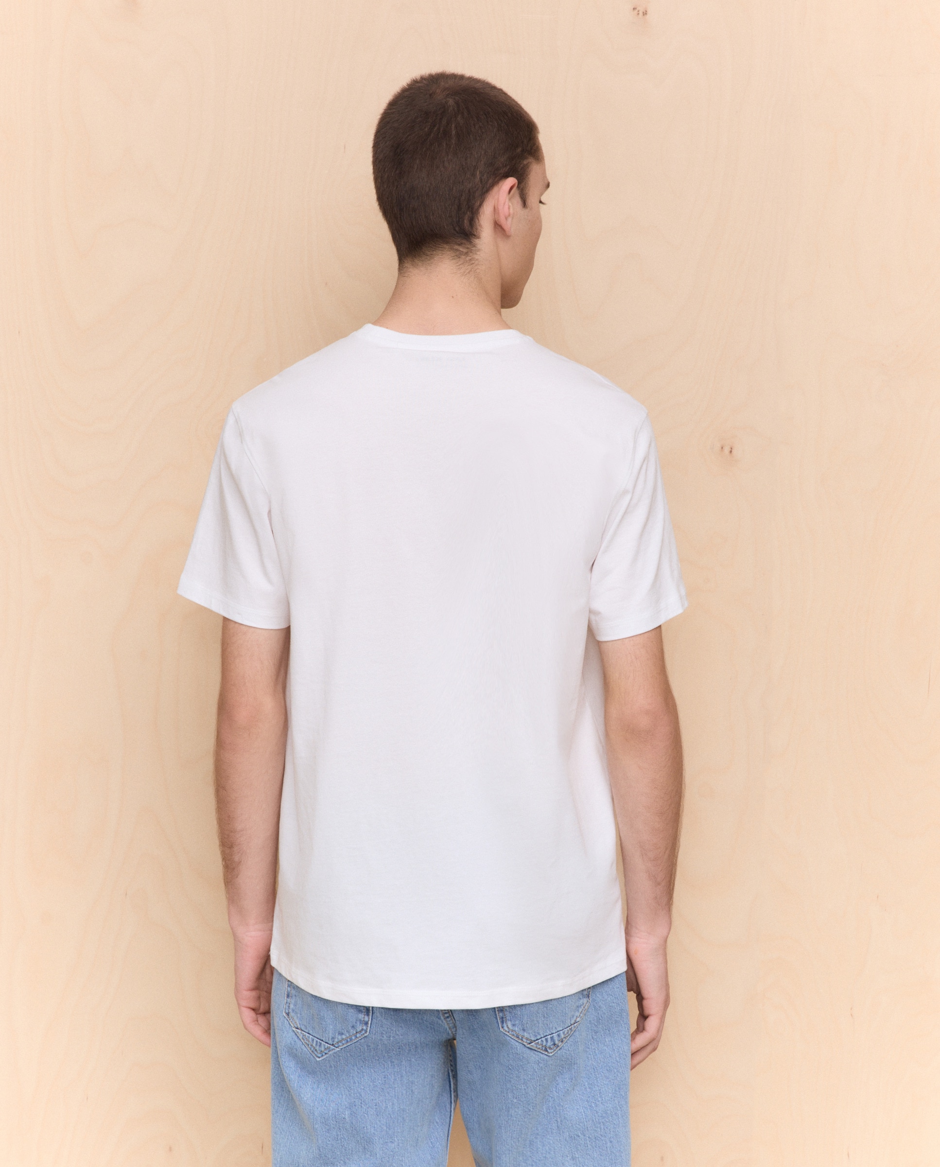 T-shirt com manga curta Branco-3