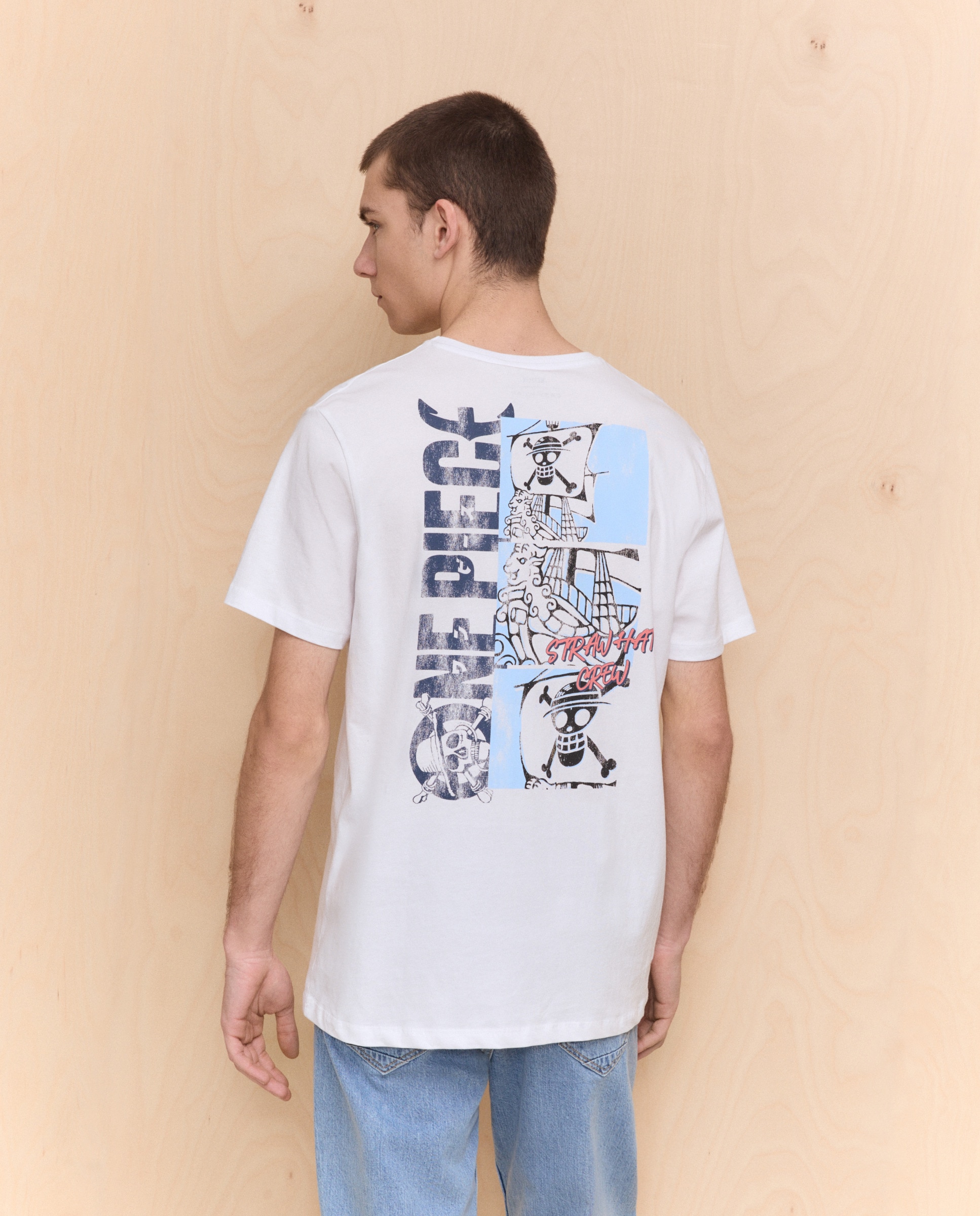 T-shirt One Piece Branco-3