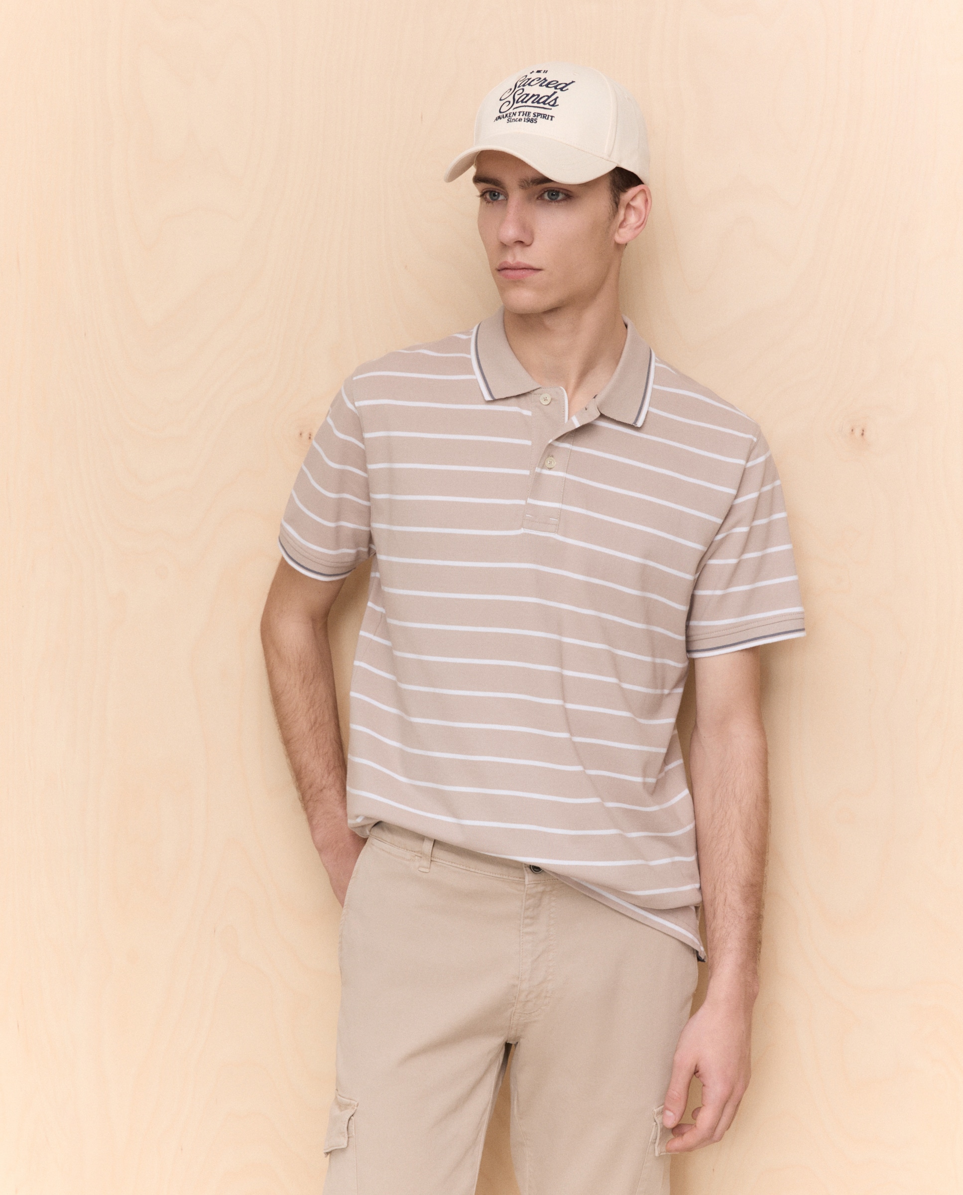 Polo com Manga Curta Pedra-1