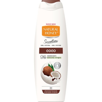 gel de baño Sensations Coco suavidad tropical botella 650 ml - Natural Honey