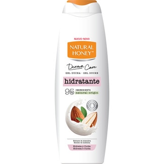 gel de baño DermaCare hidratante con extracto de almendra hidrata y cuida botella 650 ml - Natural Honey