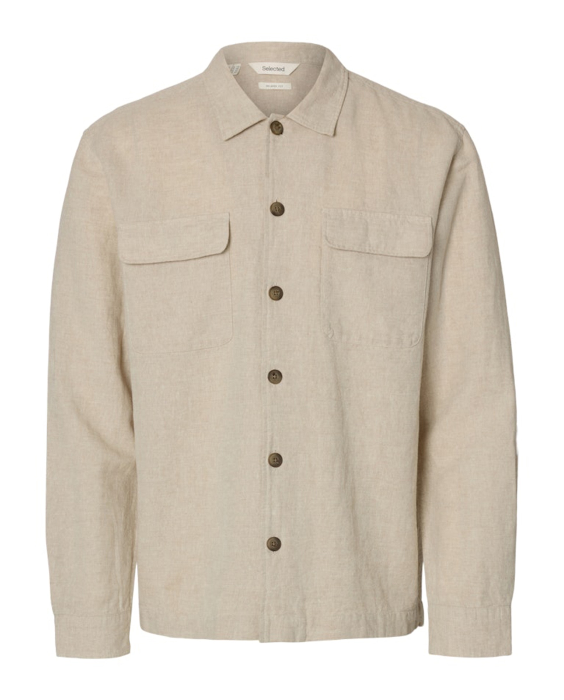Sobrecamisa Relaxed Fit Bege-4