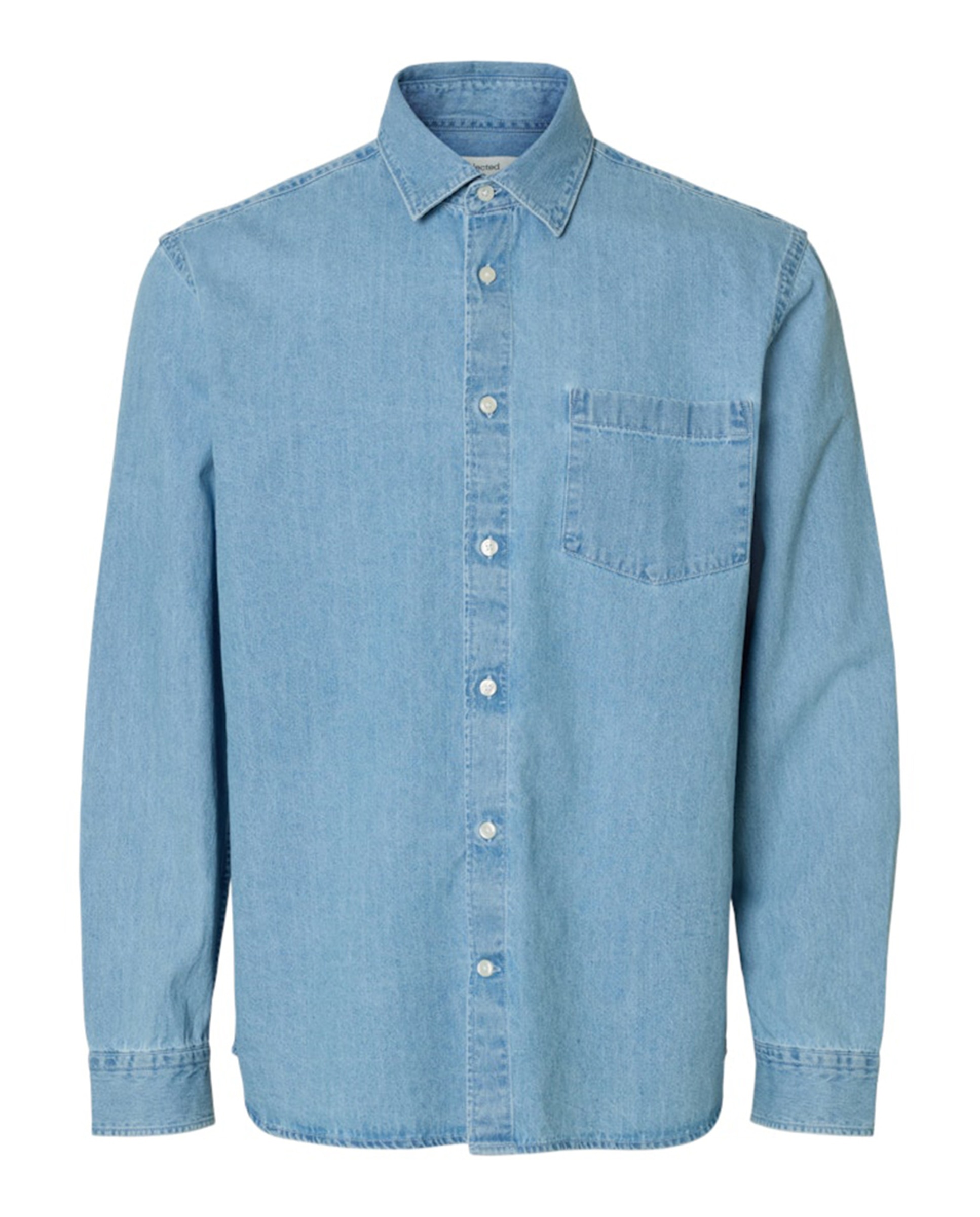 Camisa de Ganga Azul-claro-4