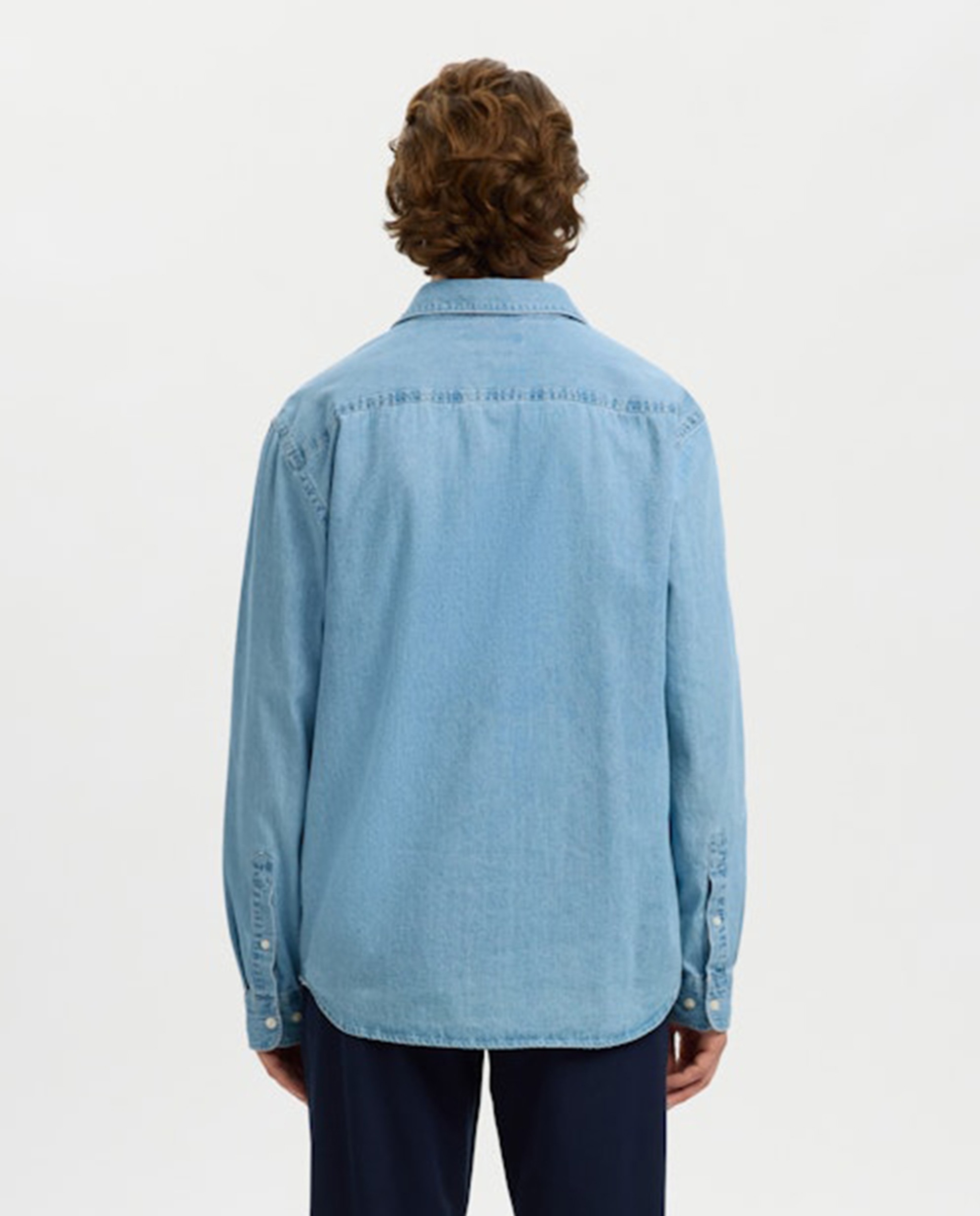 Camisa de Ganga Azul-claro-2