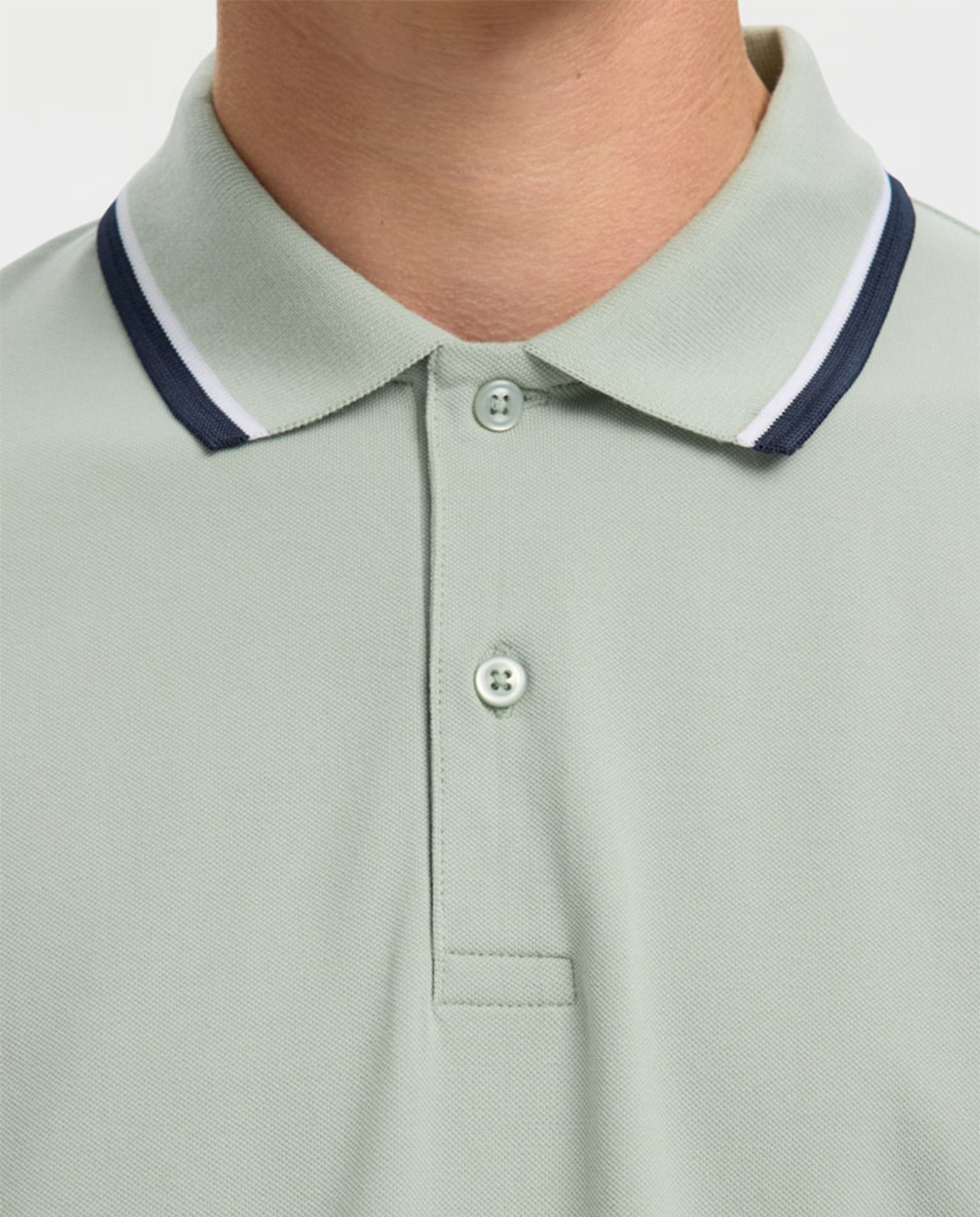Polo de hombre manga corta - Selected - Verde Agua Verde Agua-3