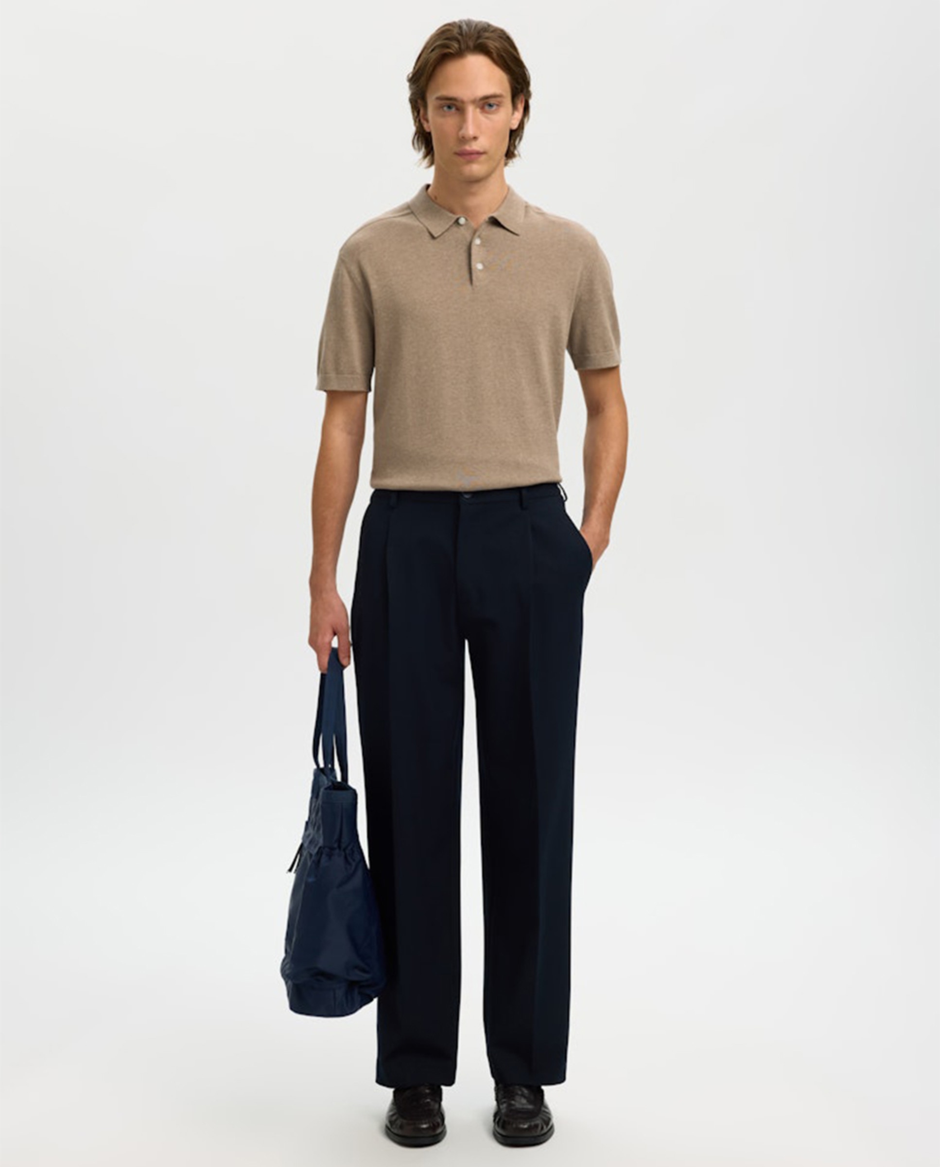 Polo de Malha Bege-5