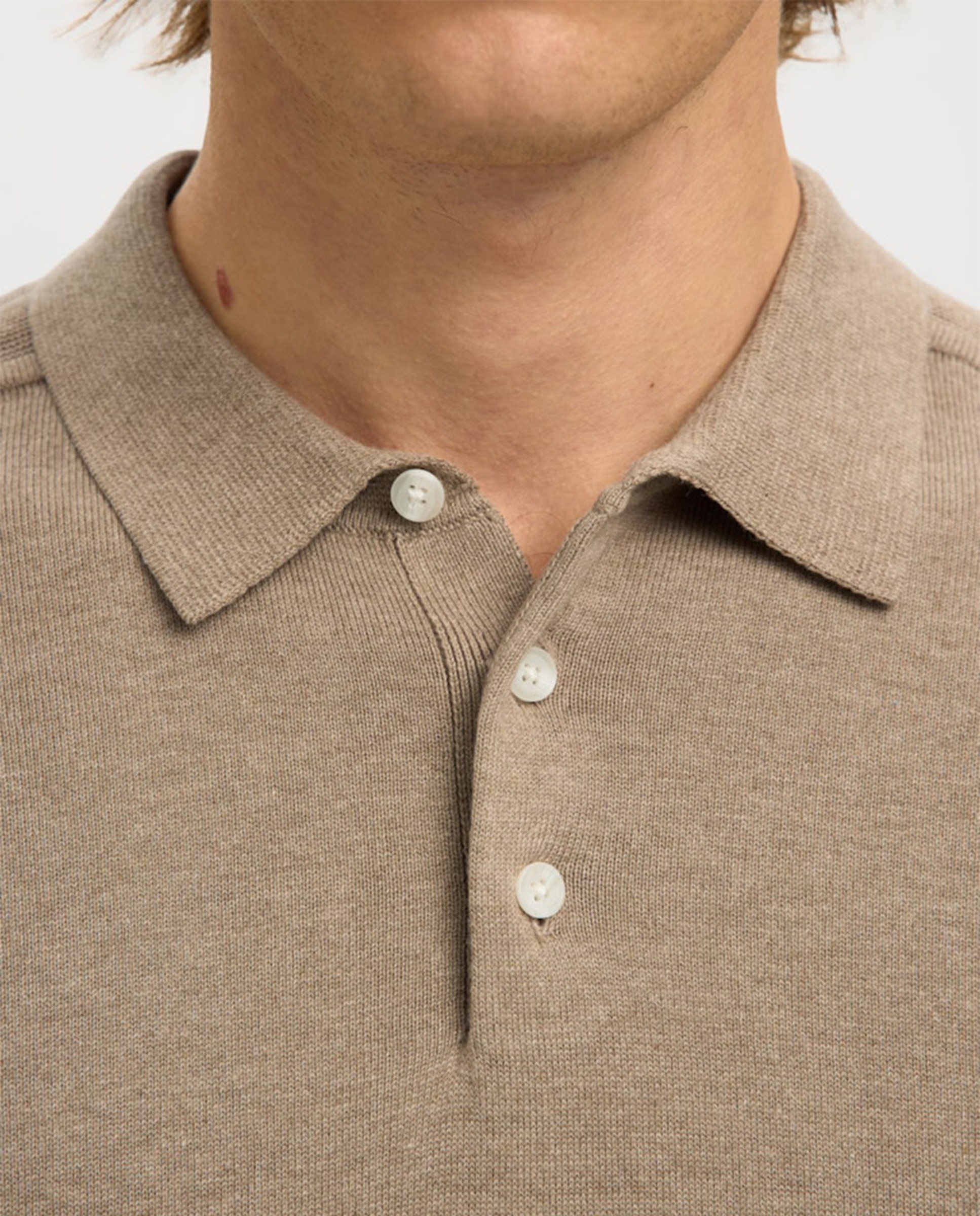 Polo de Malha Bege-3