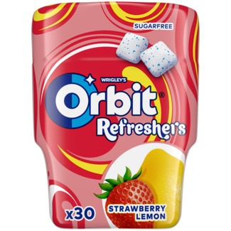 Pastilha Elástica Morango Refresh embalagem 67 g - Orbit