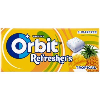 Pastilhas Elásticas Refresh Tropical embalagem 15,6 g - Orbit