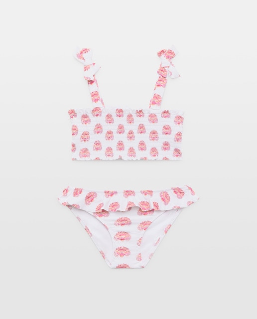 Imagen 0 de Bikini niña smock y lazos sello