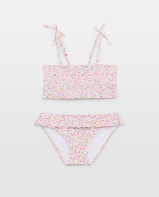 Imagen 0 de Bikini niña smock y lazos flores