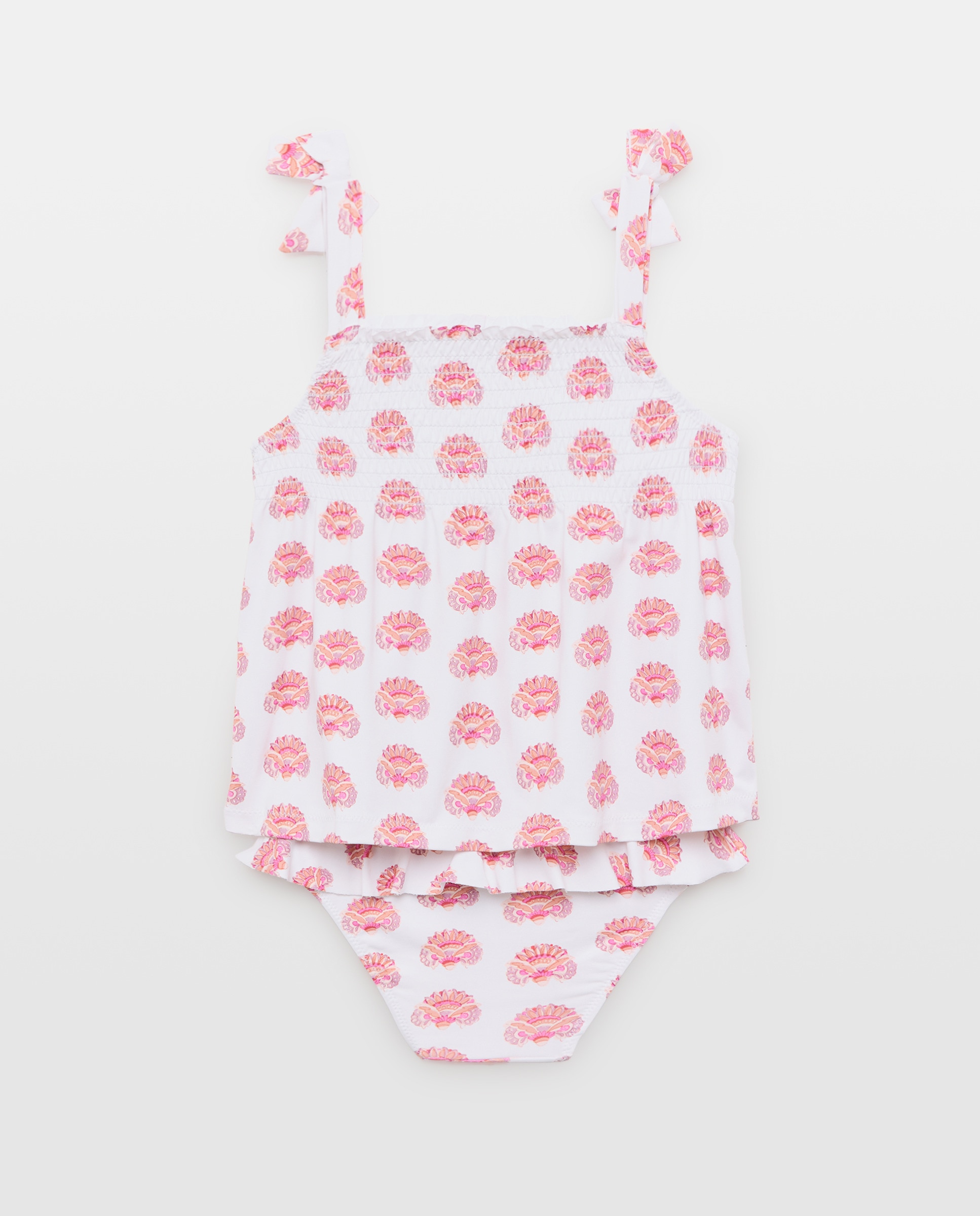 Conjunto baño smock y lazos sello Calabaza-2