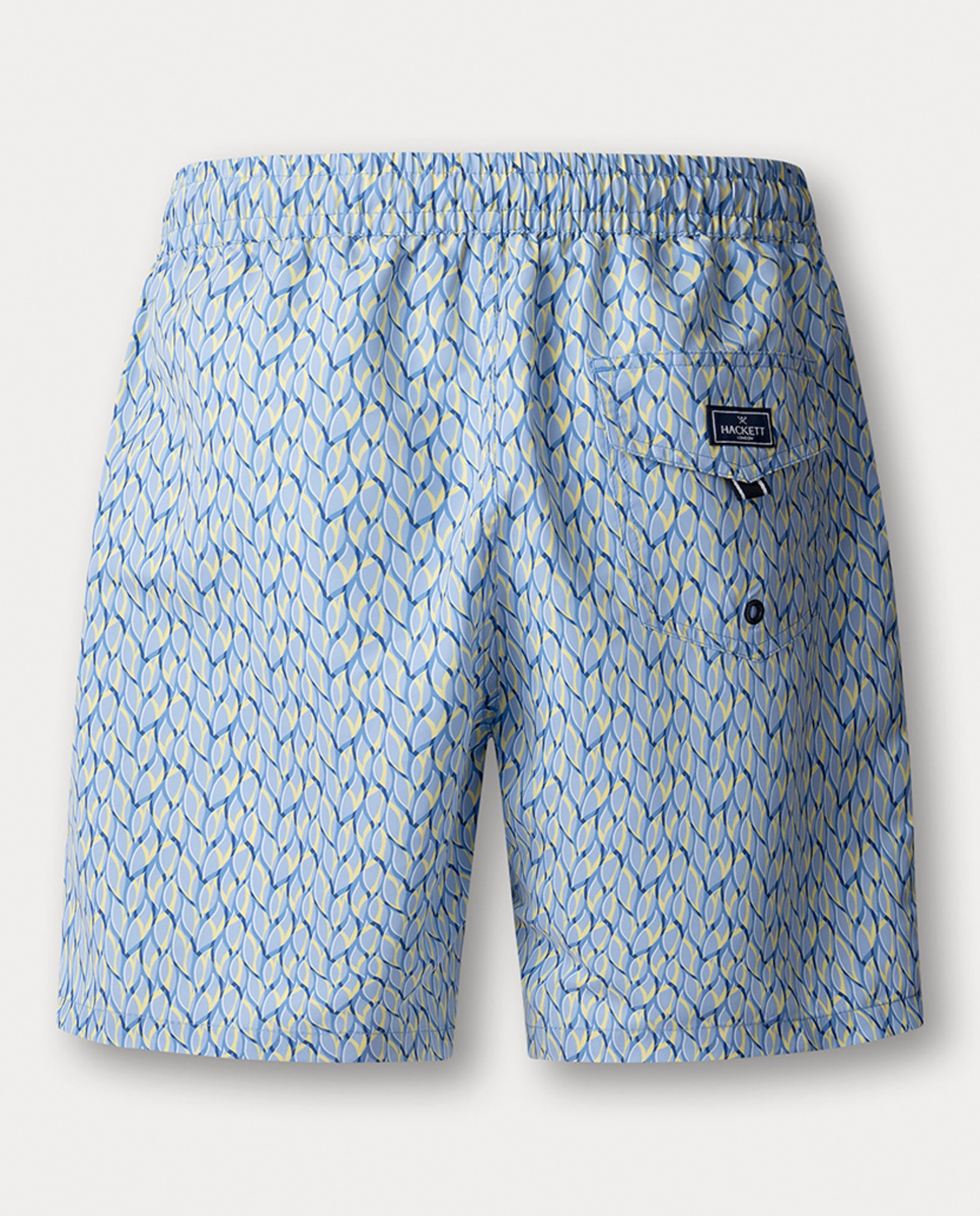 Calções de Banho com Estampado de Cristais Azul-claro-2