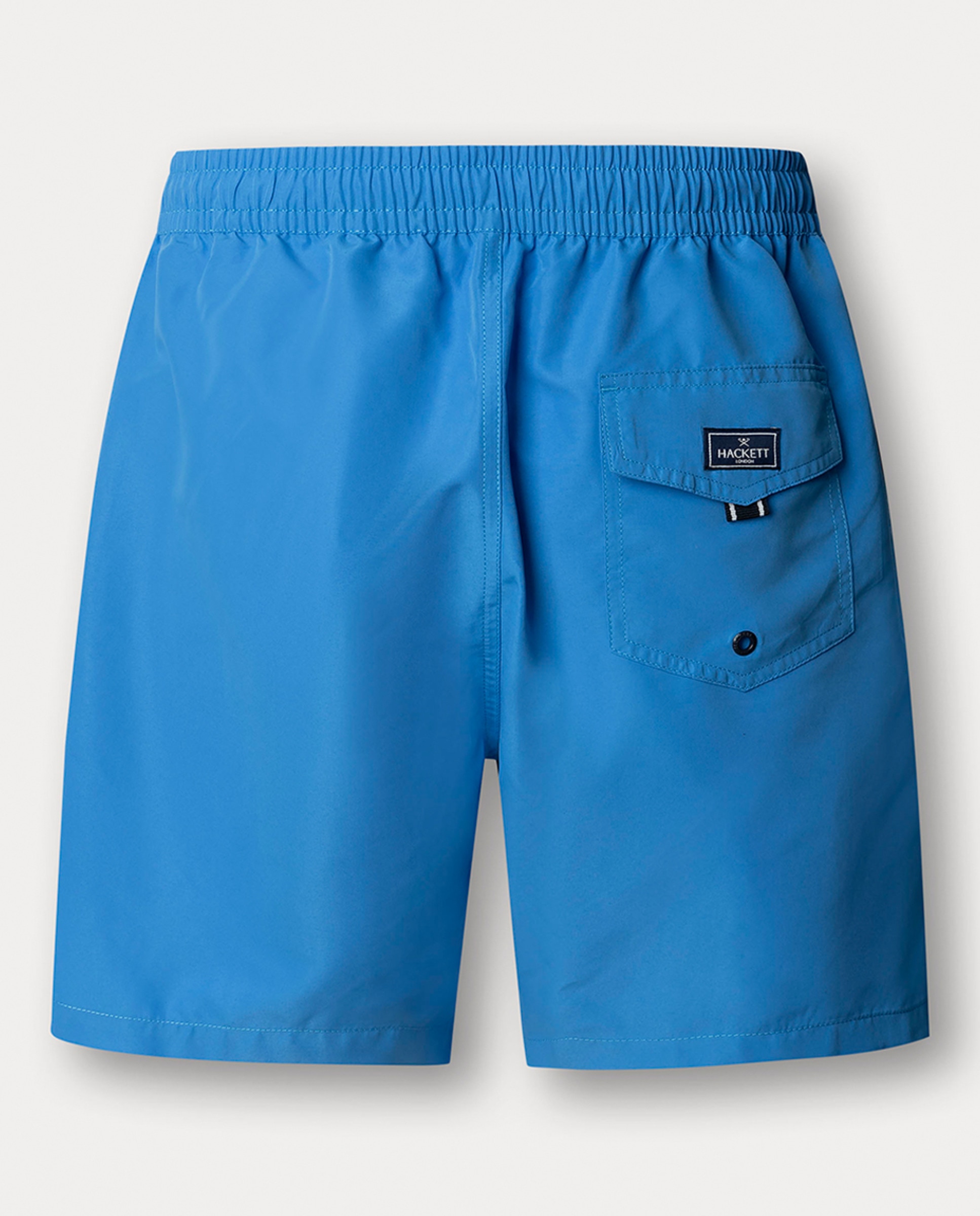 Calções de Banho Lisos com Logótipo Bordado Azul-claro-2