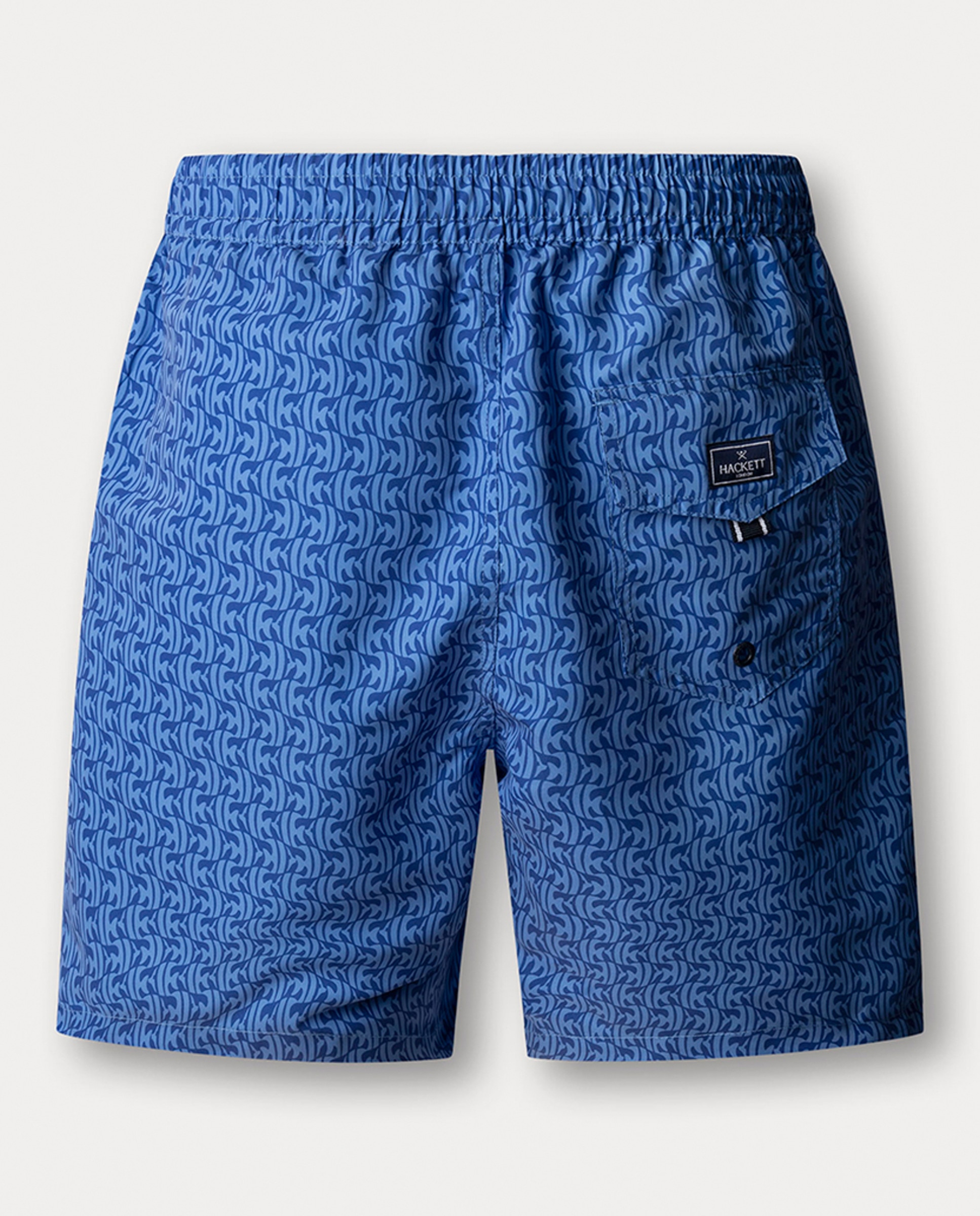 Calções de Banho com Estampado de Peixe-Lua Azul-escuro-2