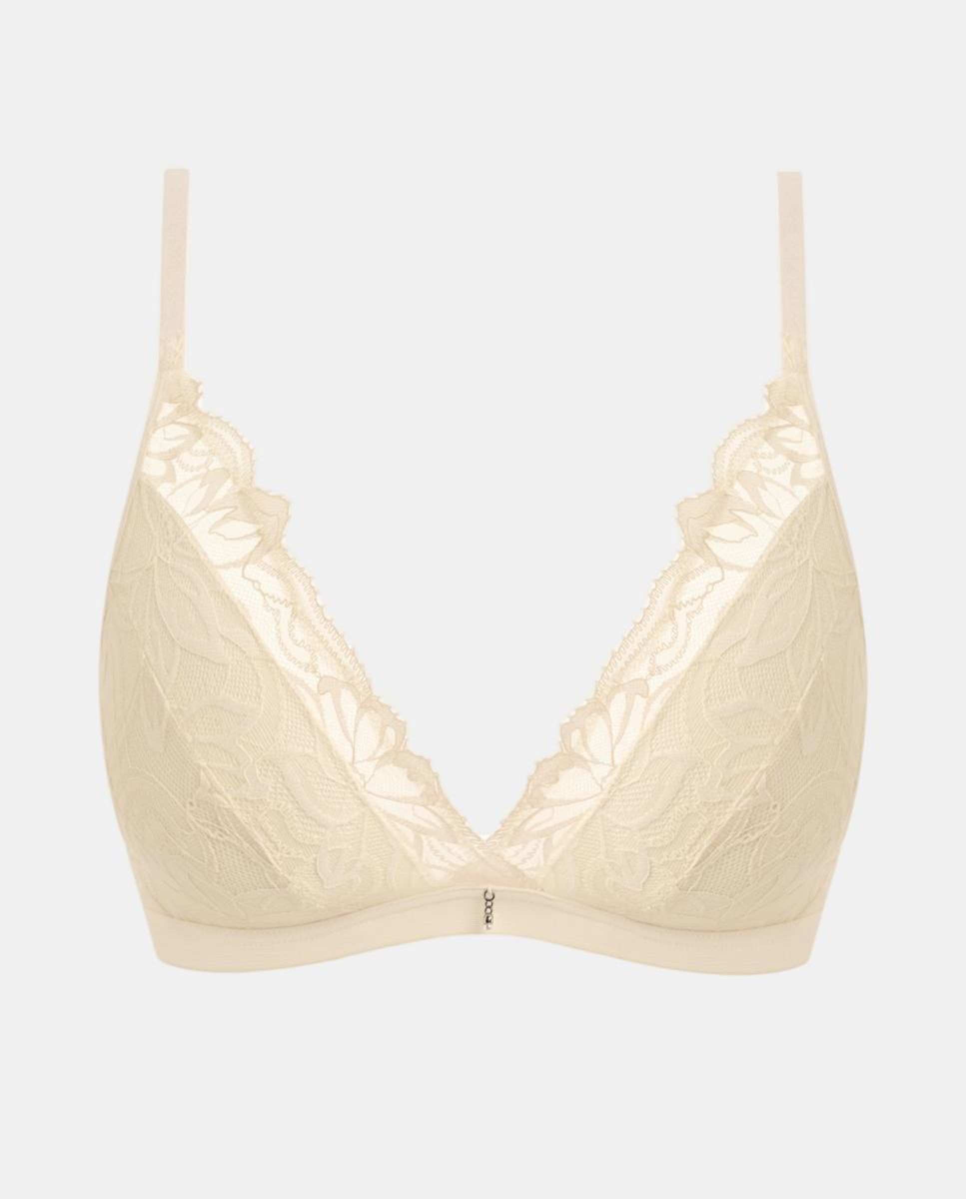 Bralette sem Aros com Renda Floral Plana Natural-5