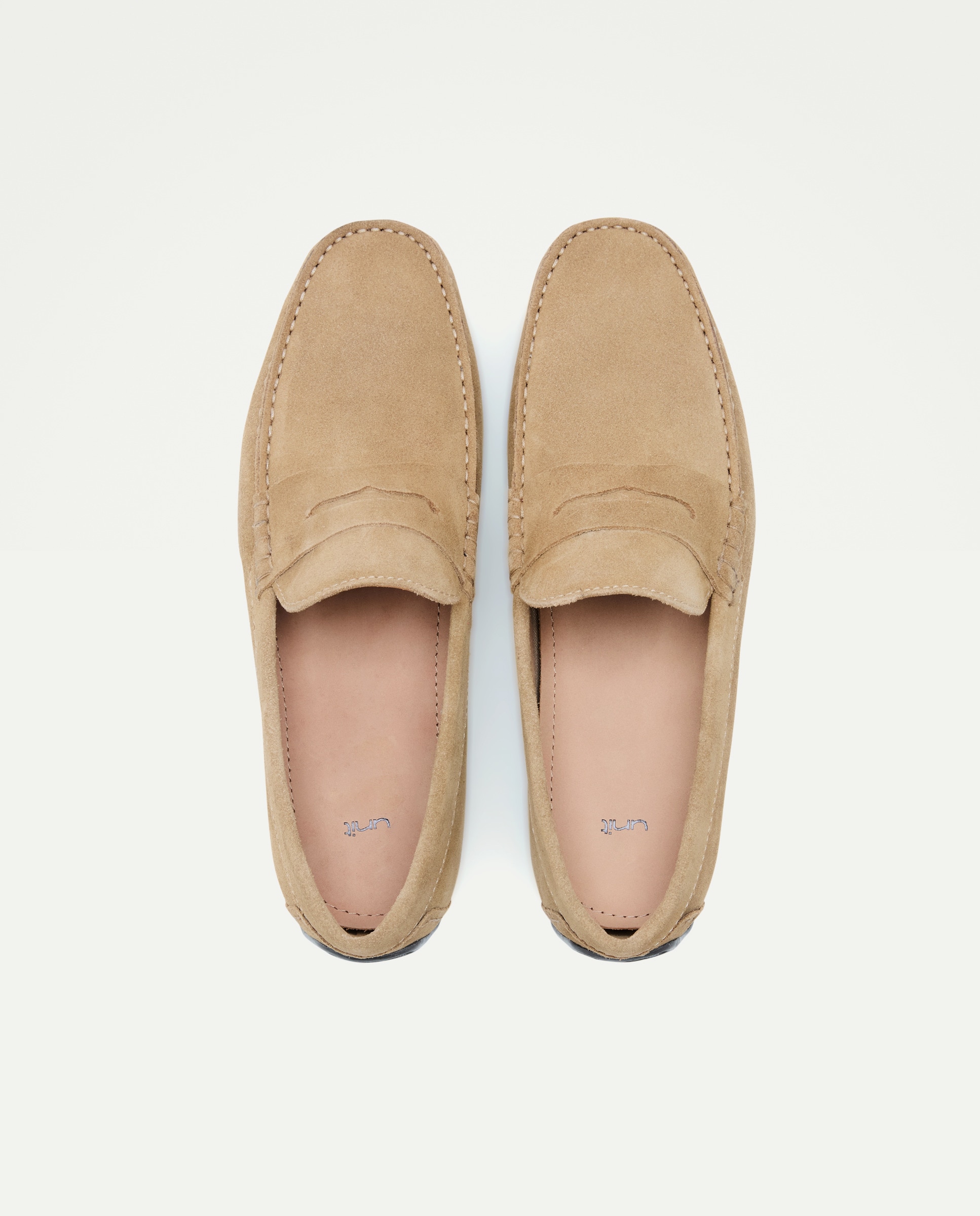 Mocasín antifaz de hombre de serraje con piso de goma 730 Camel-4