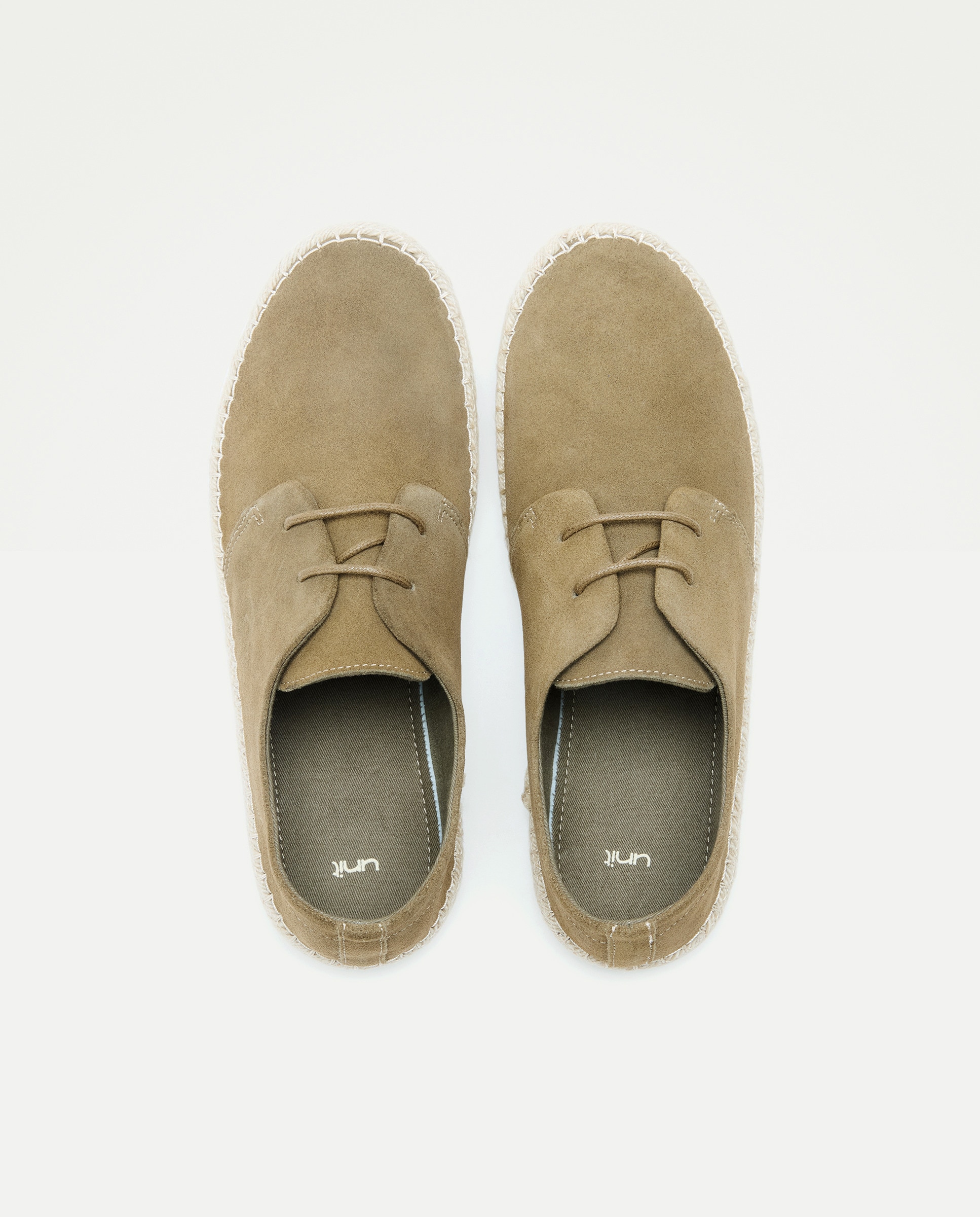 Zapato cordones de hombre de serraje con piso de goma y yute 500 VERDE-4
