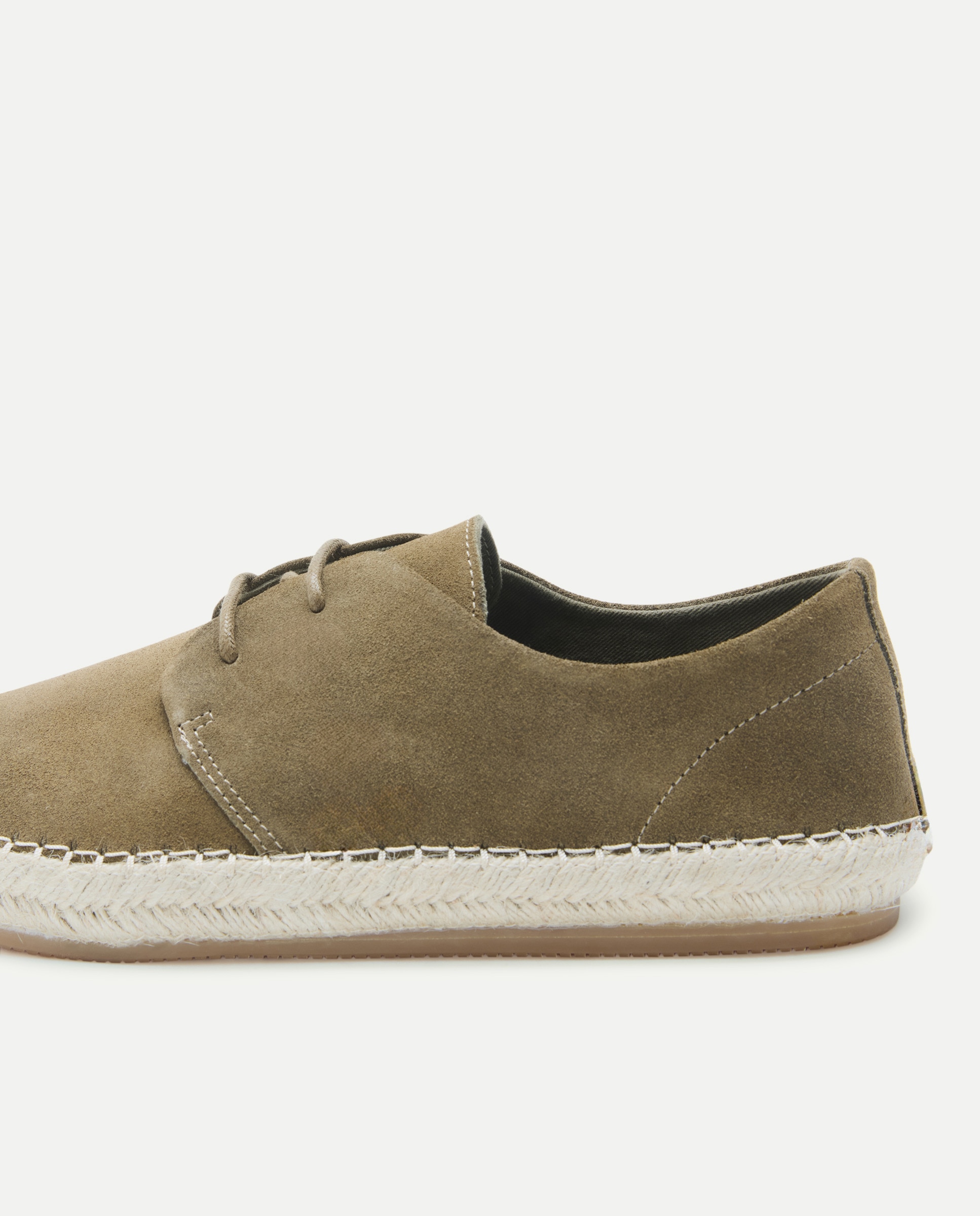 Zapato cordones de hombre de serraje con piso de goma y yute 500 VERDE-5
