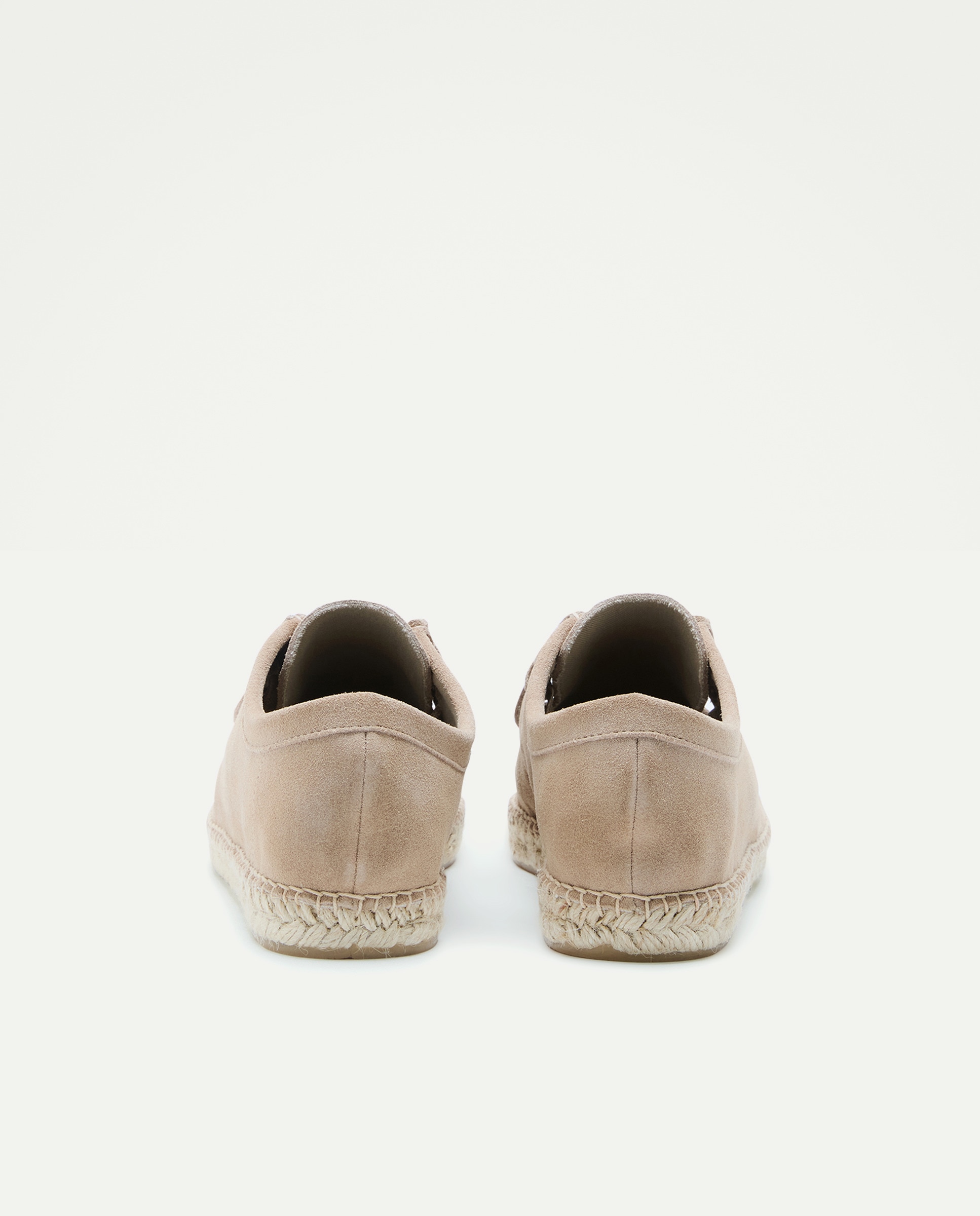 Wallaby cordones de hombre de serraje con piso de yute Tostado-3