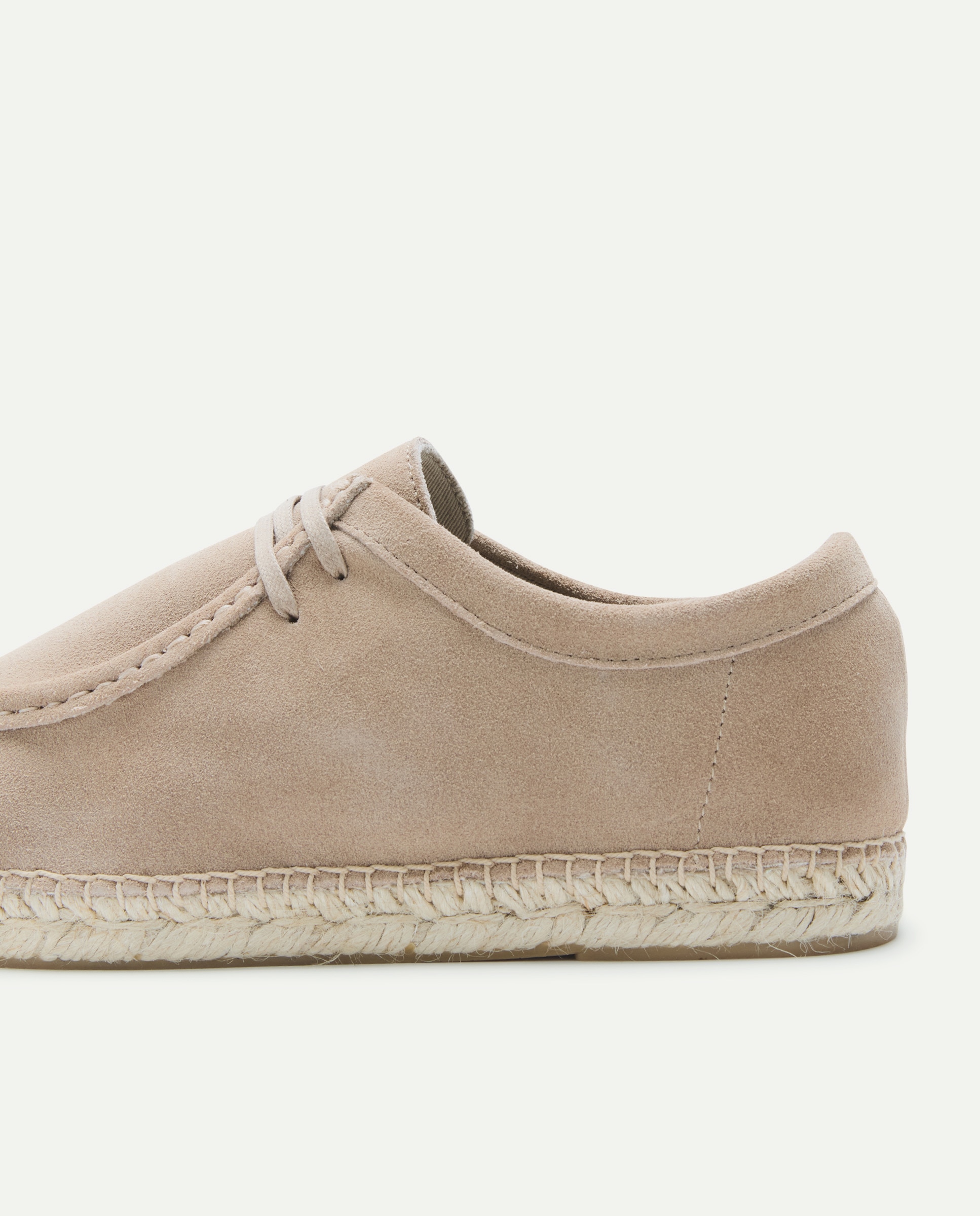 Wallaby cordones de hombre de serraje con piso de yute Tostado-5