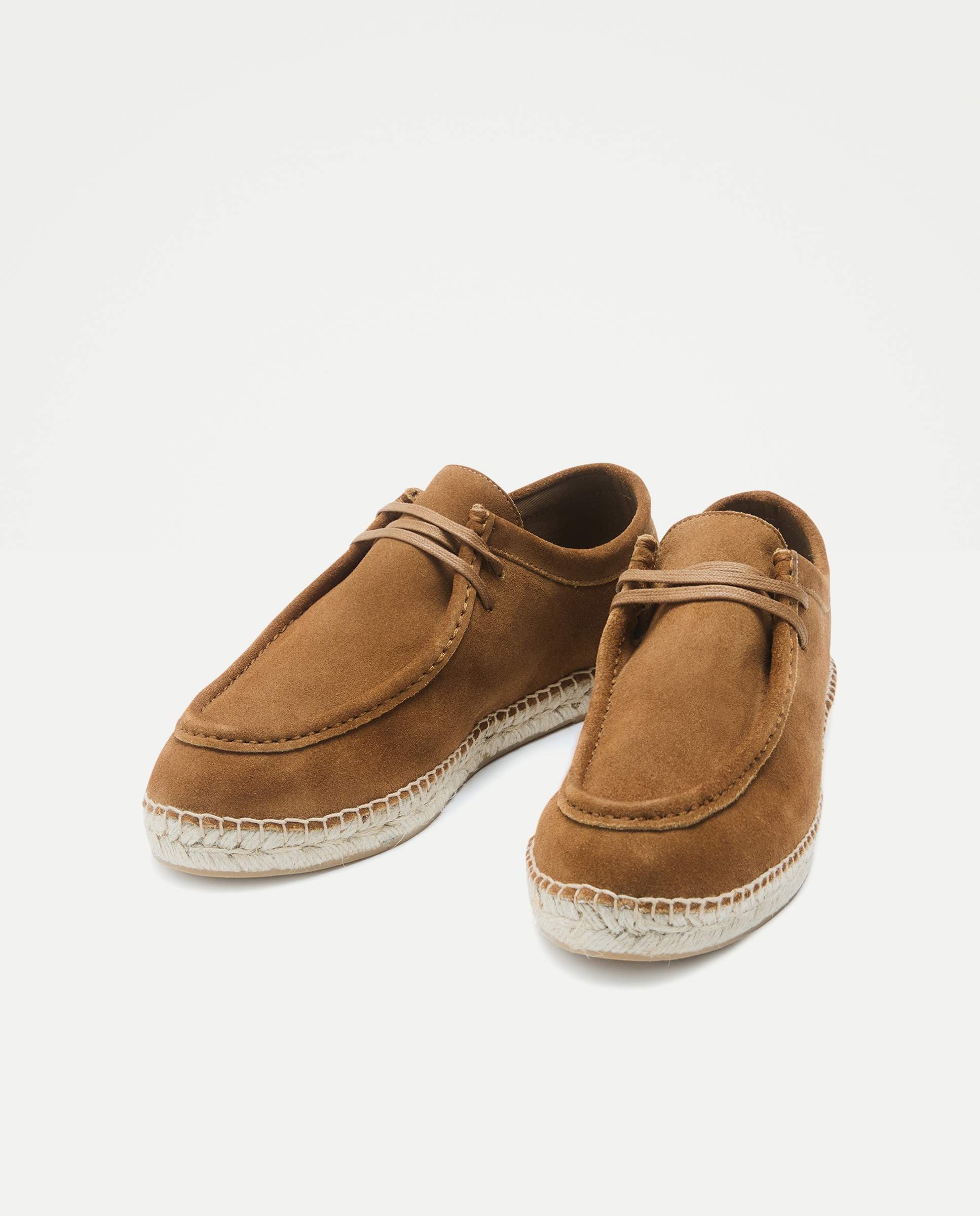 Wallaby cordones de hombre de serraje con piso de yute 730 Camel-2