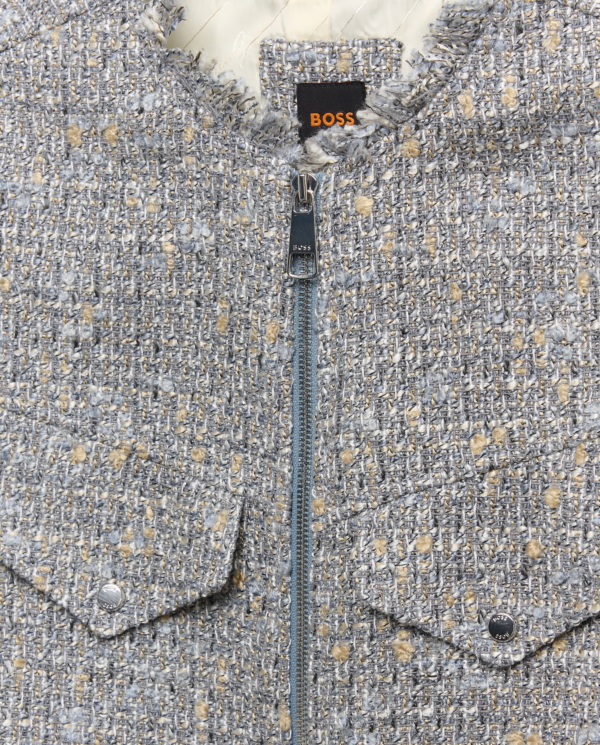 Blazer Curto de Manga Comprida Cinzento-5